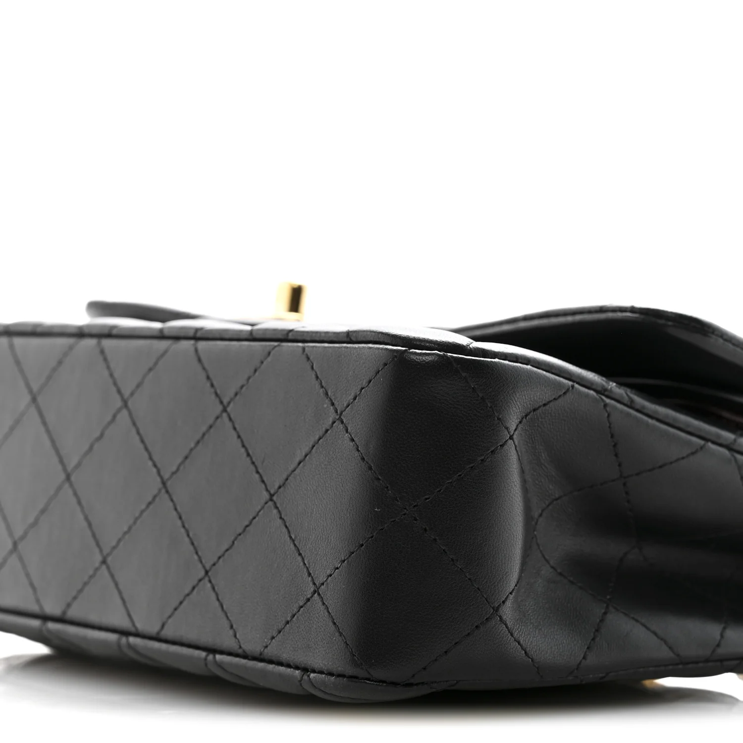 Lambskin Quilted Small Double Flap Black - Image 10