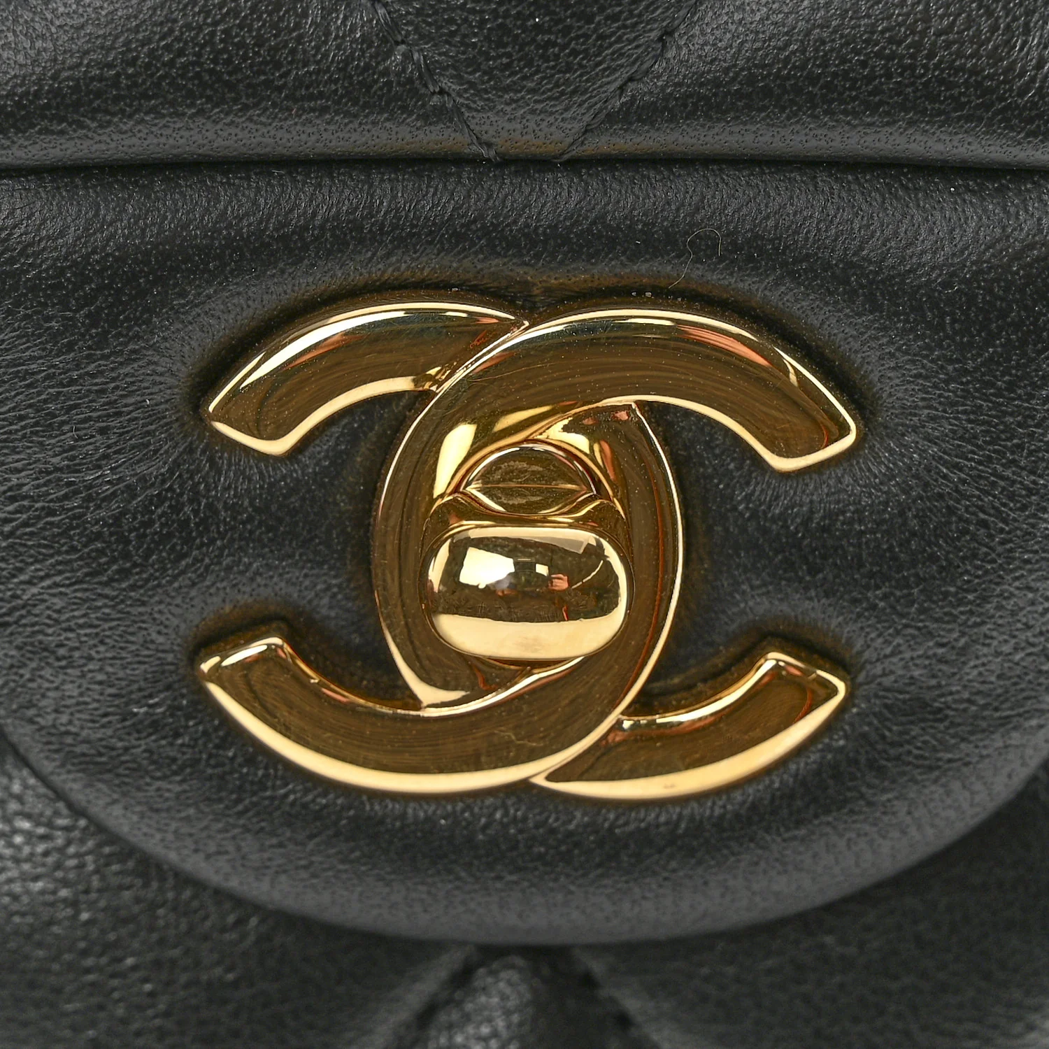 Lambskin Quilted Small Double Flap Black - Image 11