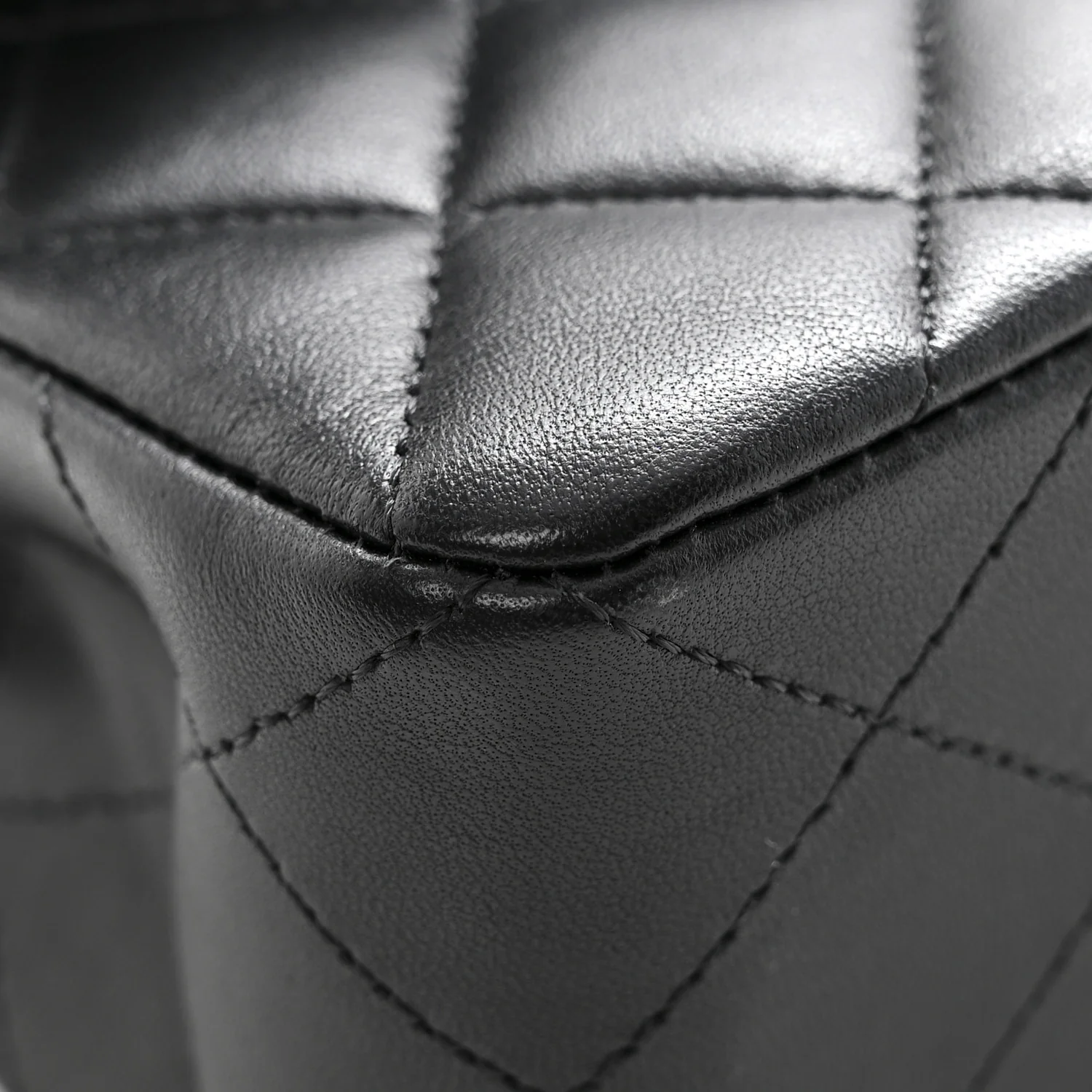 Lambskin Quilted Small Double Flap Black - Image 13