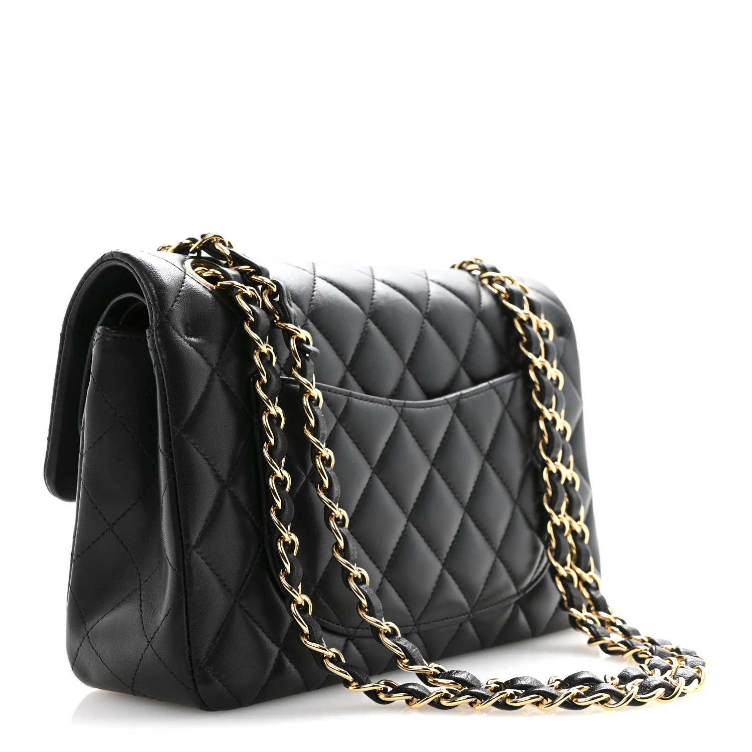 Lambskin Quilted Small Double Flap Black - Image 3