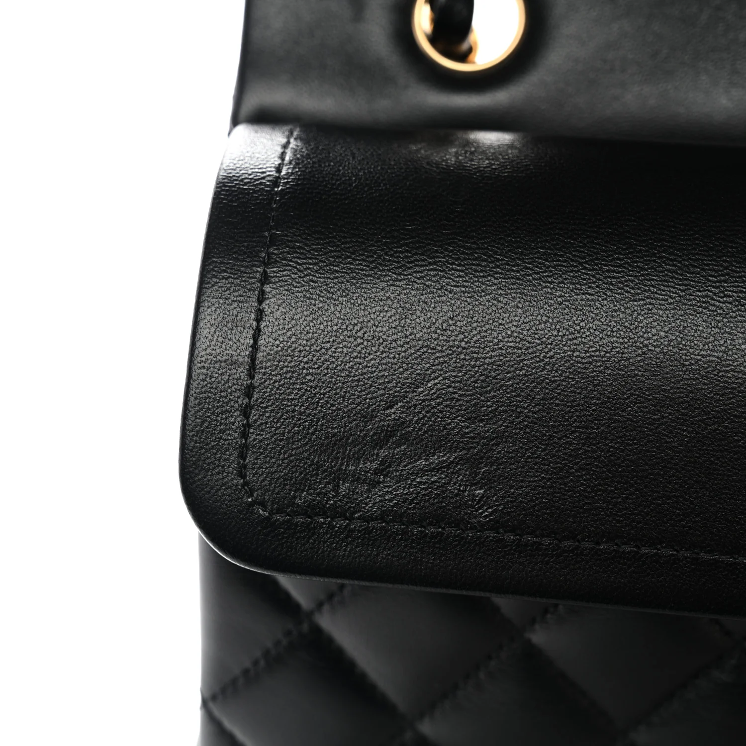 Lambskin Quilted Small Double Flap Black - Image 11
