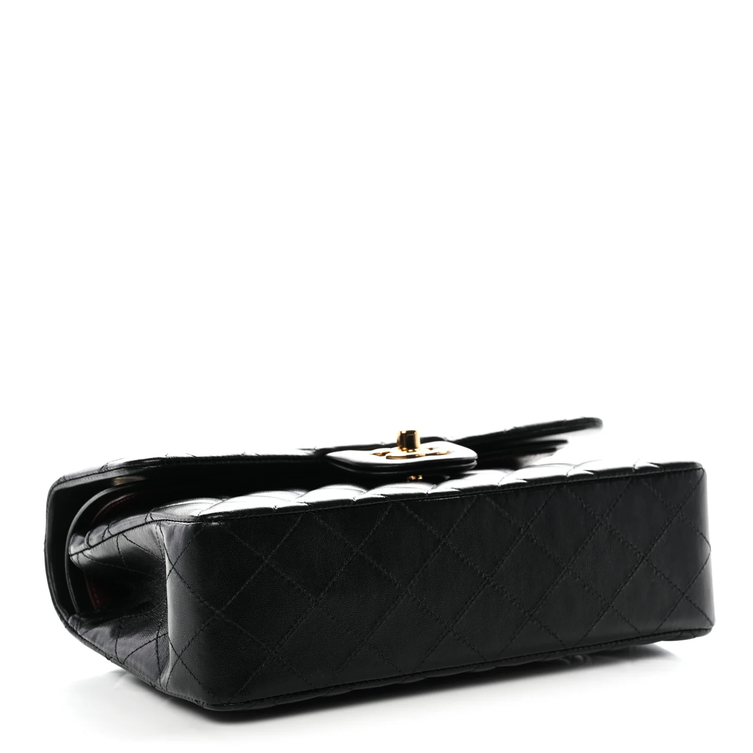 Lambskin Quilted Small Double Flap Black - Image 4