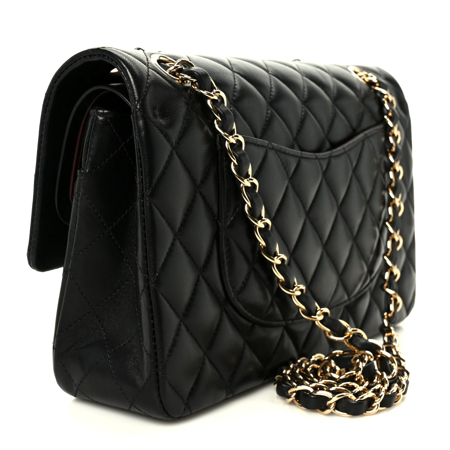 Lambskin Quilted Small Double Flap Black - Image 4