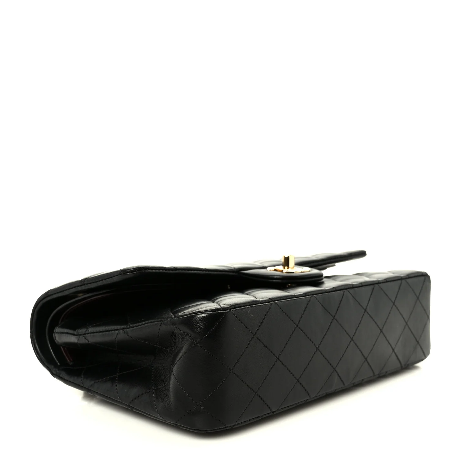 Lambskin Quilted Small Double Flap Black - Image 7