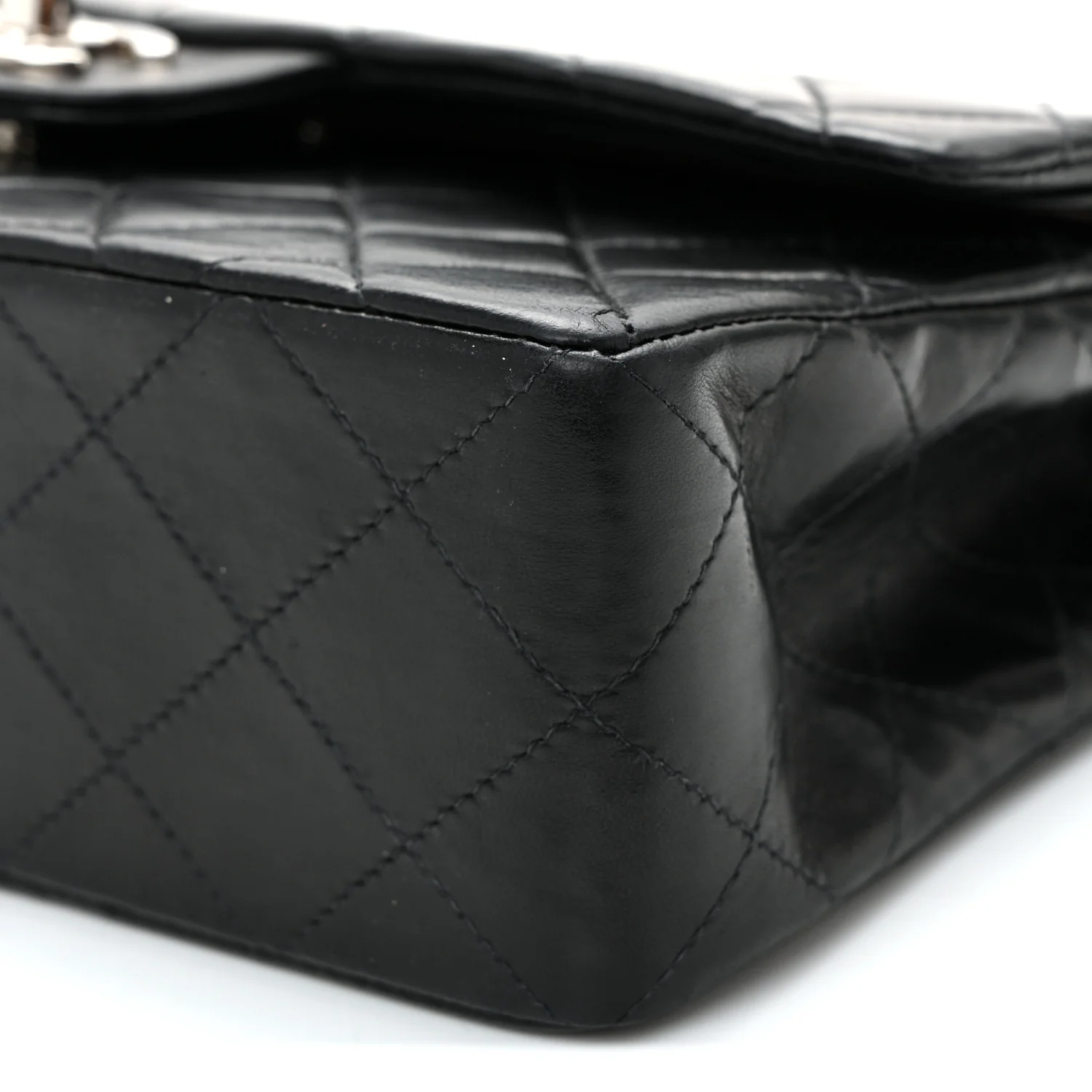 Lambskin Quilted Small Double Flap Black - Image 10
