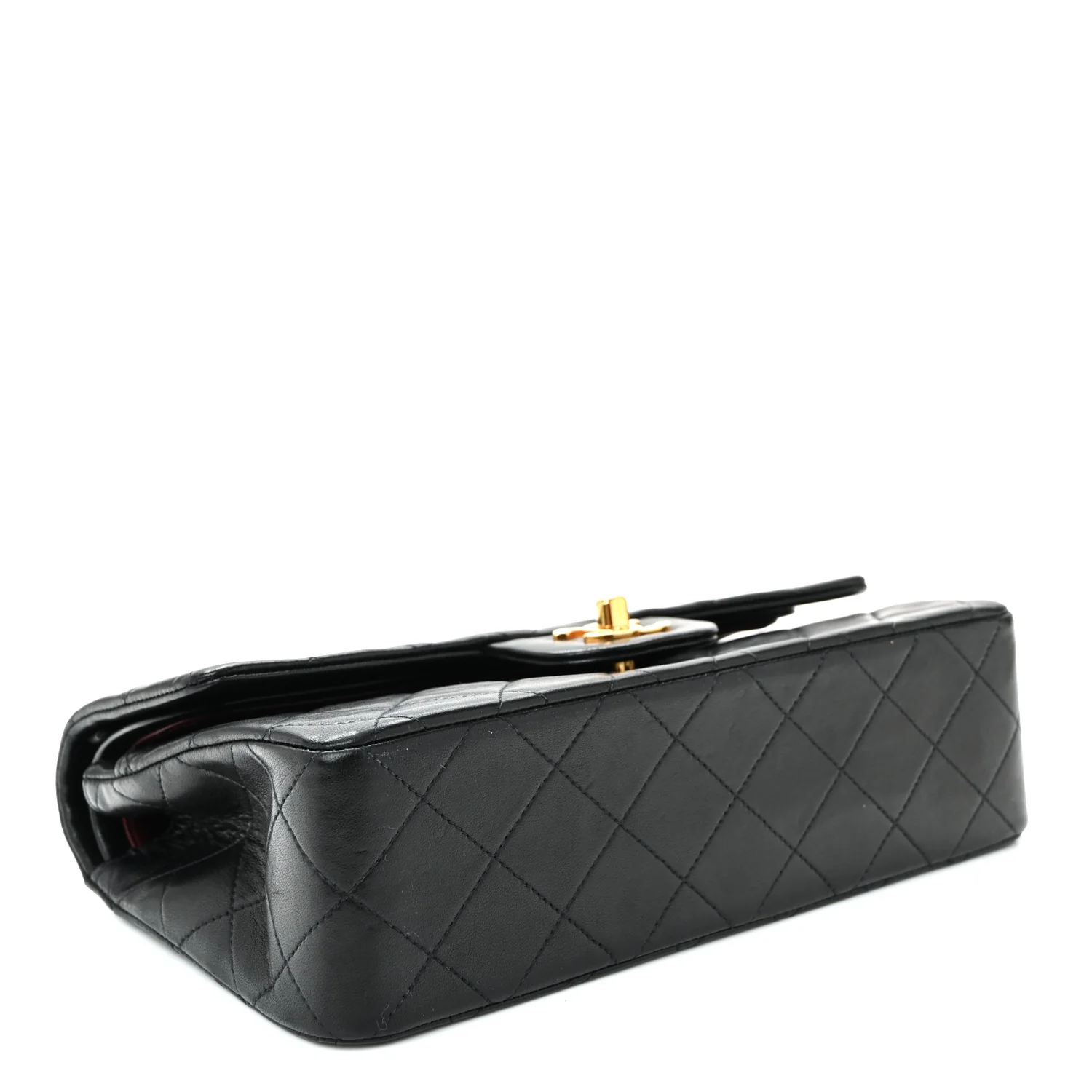 Lambskin Quilted Small Double Flap Black - Image 4