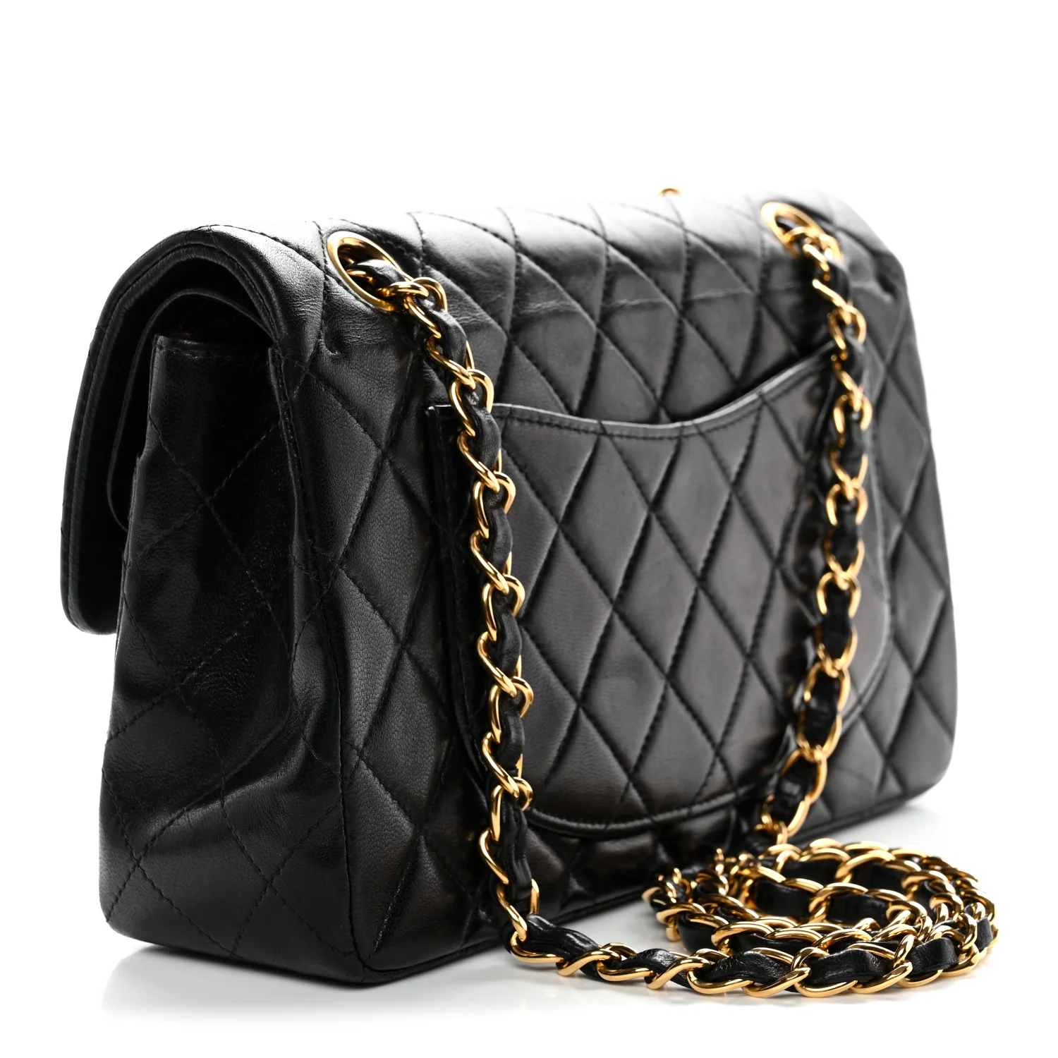 Lambskin Quilted Small Double Flap Black - Image 3