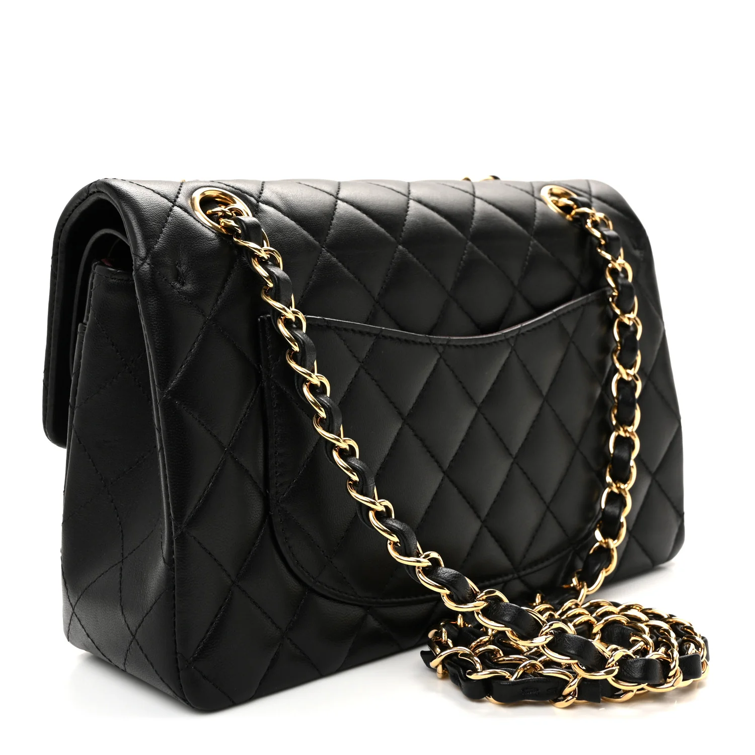 Lambskin Quilted Small Double Flap Black - Image 3