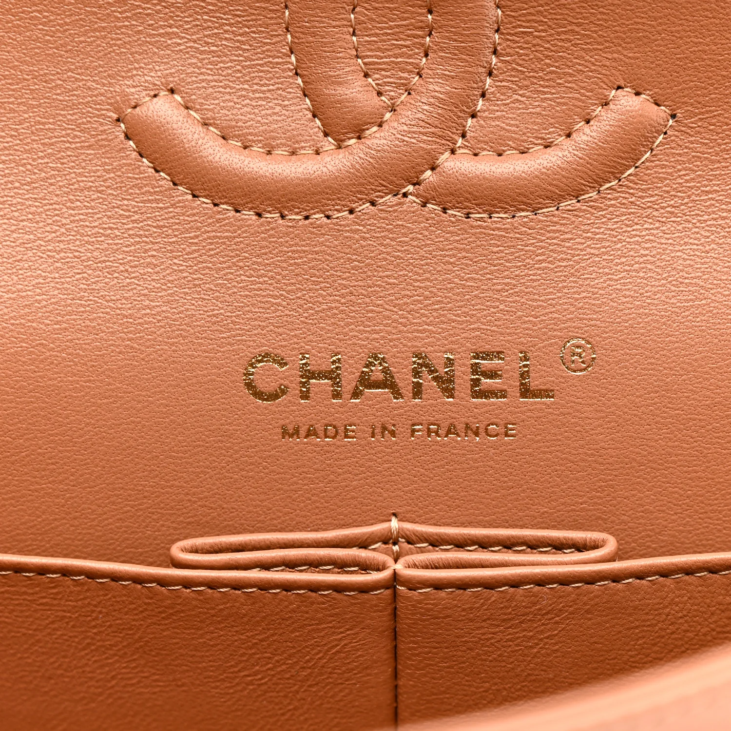 Lambskin Quilted Small Double Flap Brown - Image 6