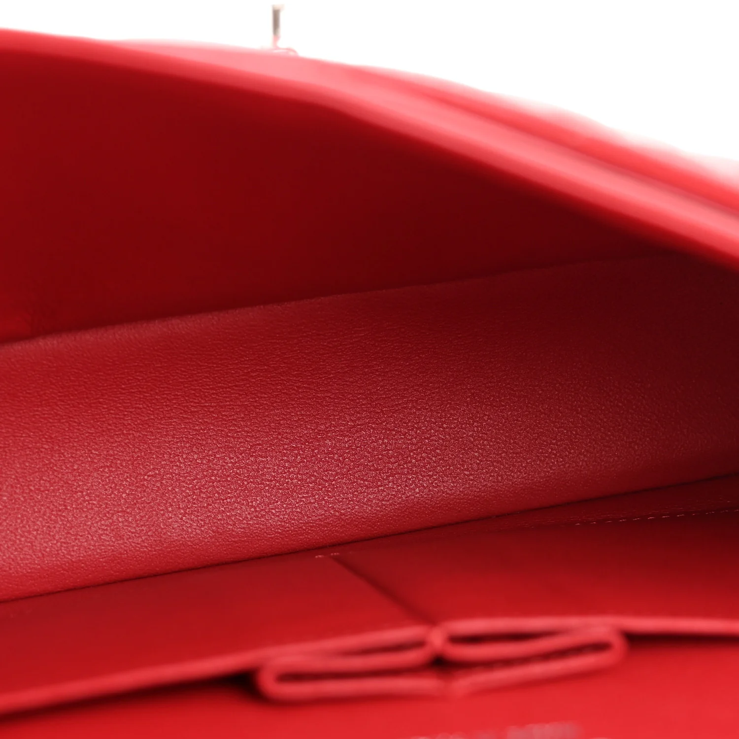 Lambskin Quilted Small Double Flap Dark Red - Image 4