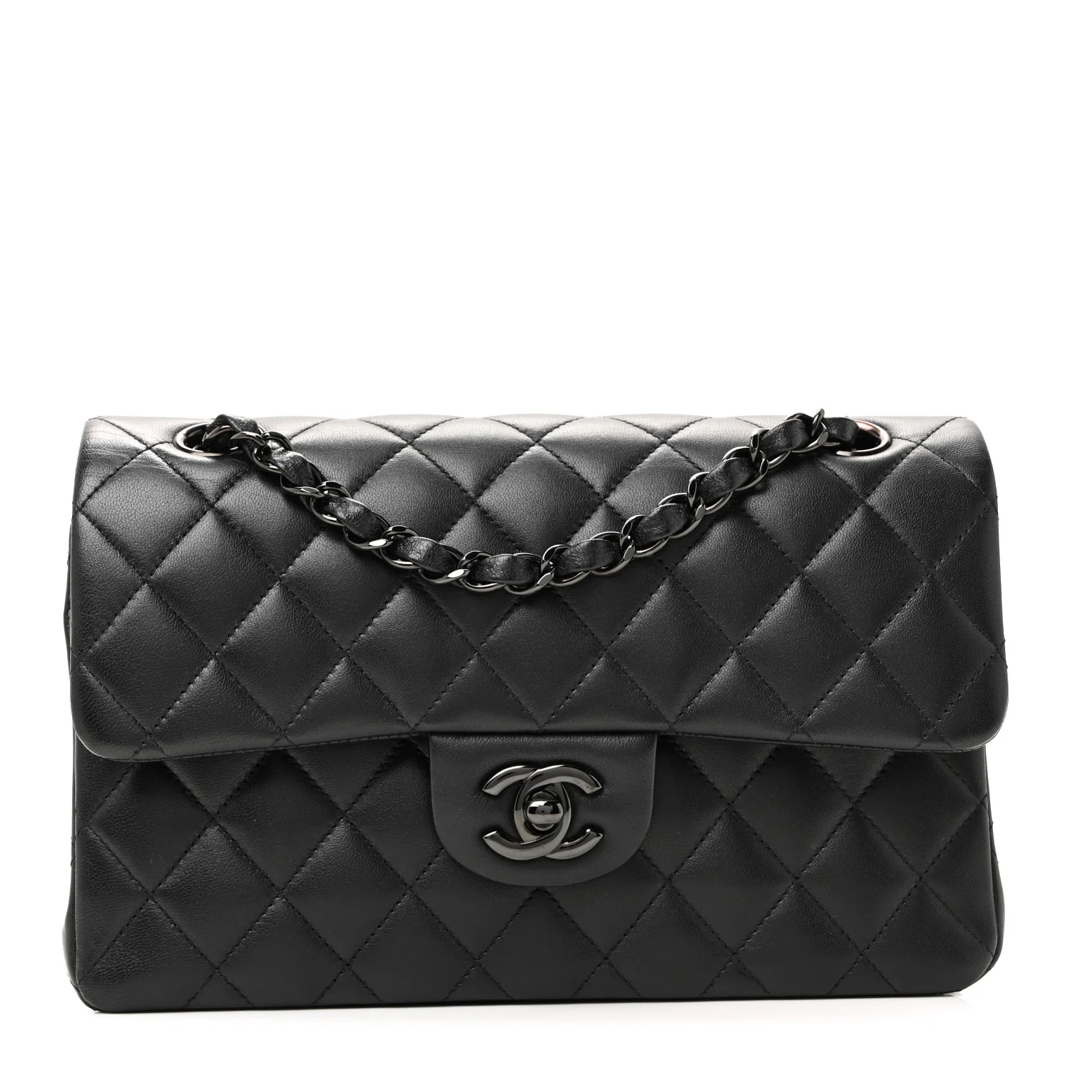 Lambskin Quilted Small Double Flap So Black - Image 2