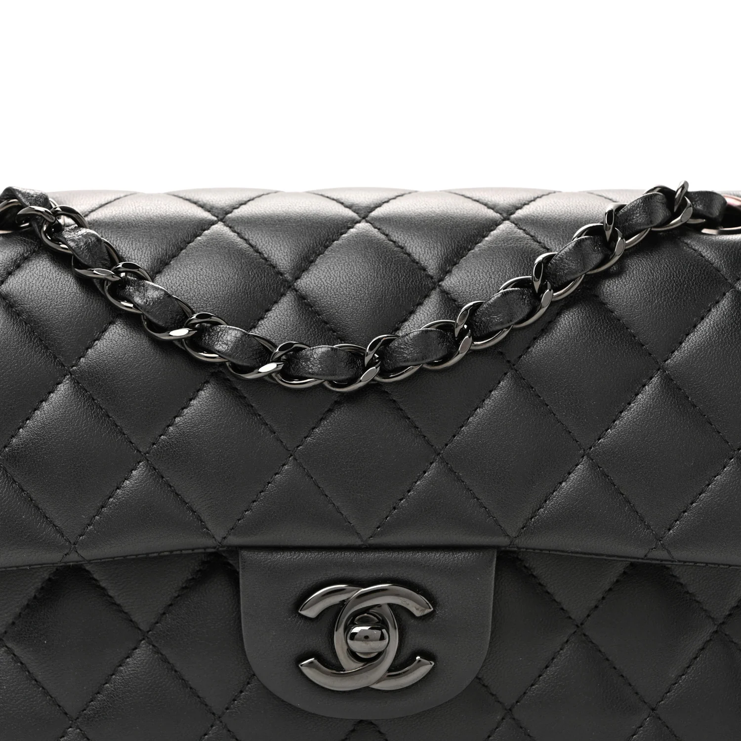 Lambskin Quilted Small Double Flap So Black - Image 21