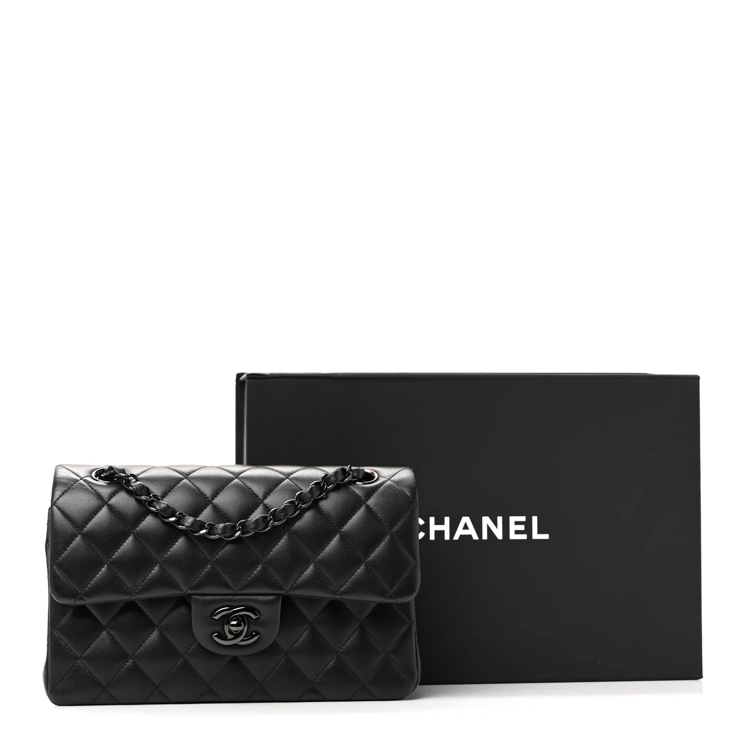 Lambskin Quilted Small Double Flap So Black - Image 38