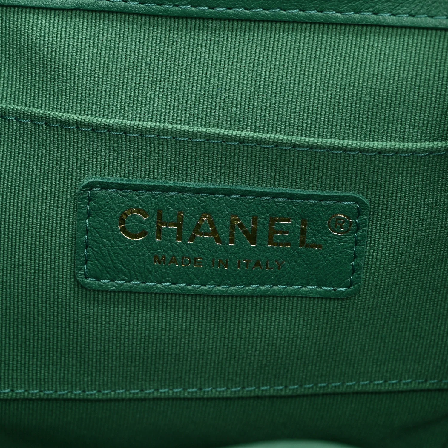Lambskin Quilted Small Duma Drawstring Backpack Green - Image 6