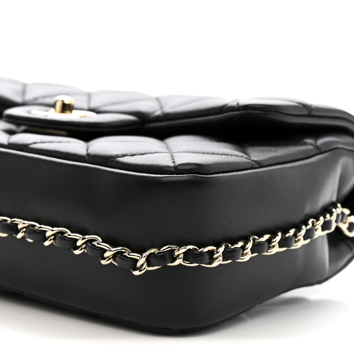 Lambskin Quilted Small My Precious Flap Black - Image 10