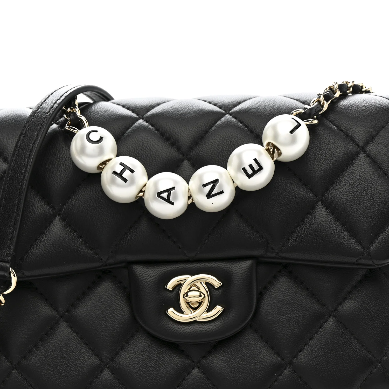 Lambskin Quilted Small My Precious Flap Black - Image 8