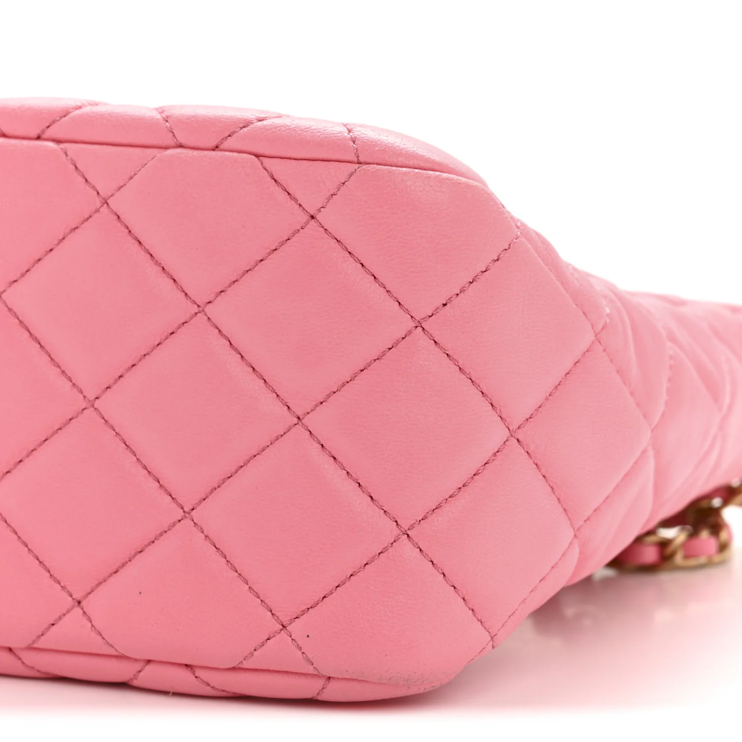 Lambskin Quilted Small Pearl Crush Hobo Pink - Image 10
