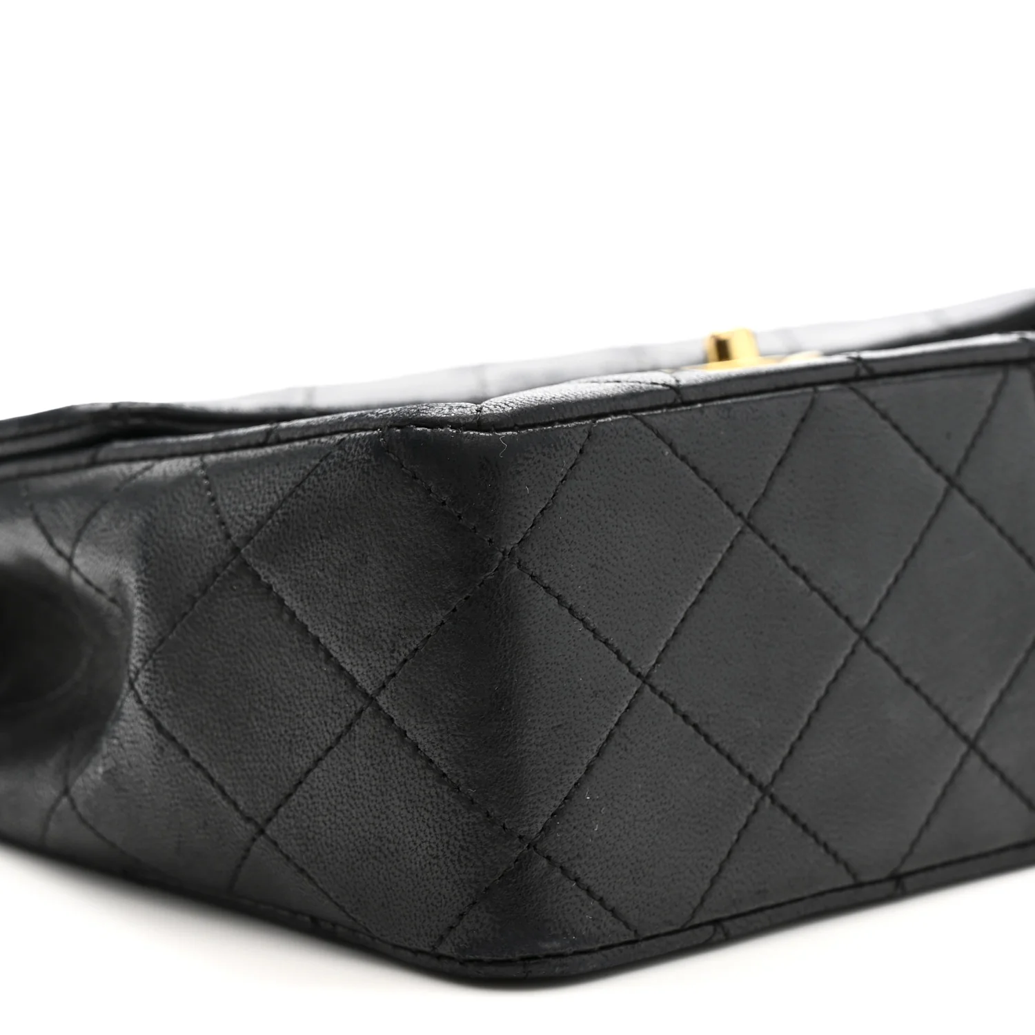 Lambskin Quilted Small Single Flap Black - Image 10