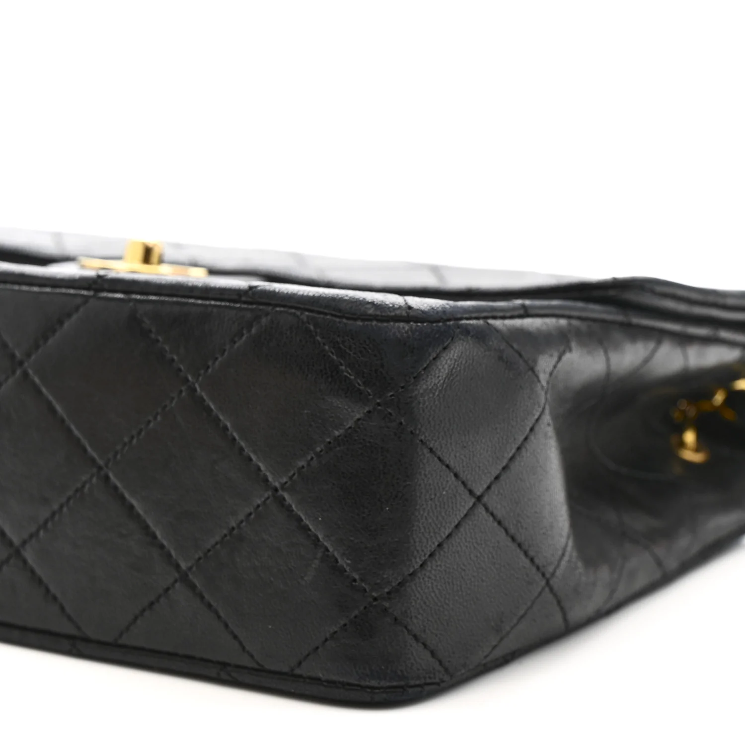 Lambskin Quilted Small Single Flap Black - Image 11