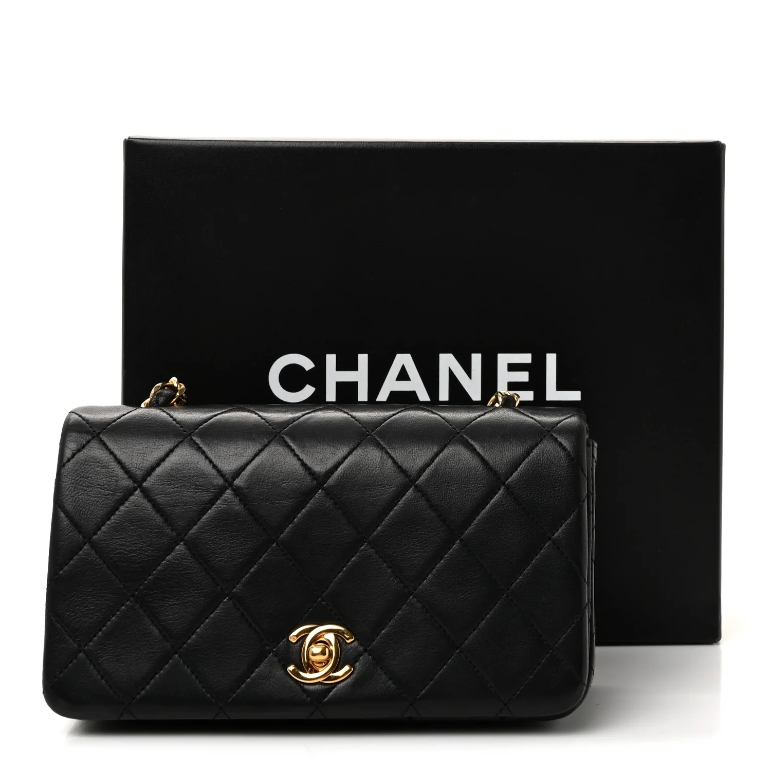 Lambskin Quilted Small Single Flap Black - Image 10