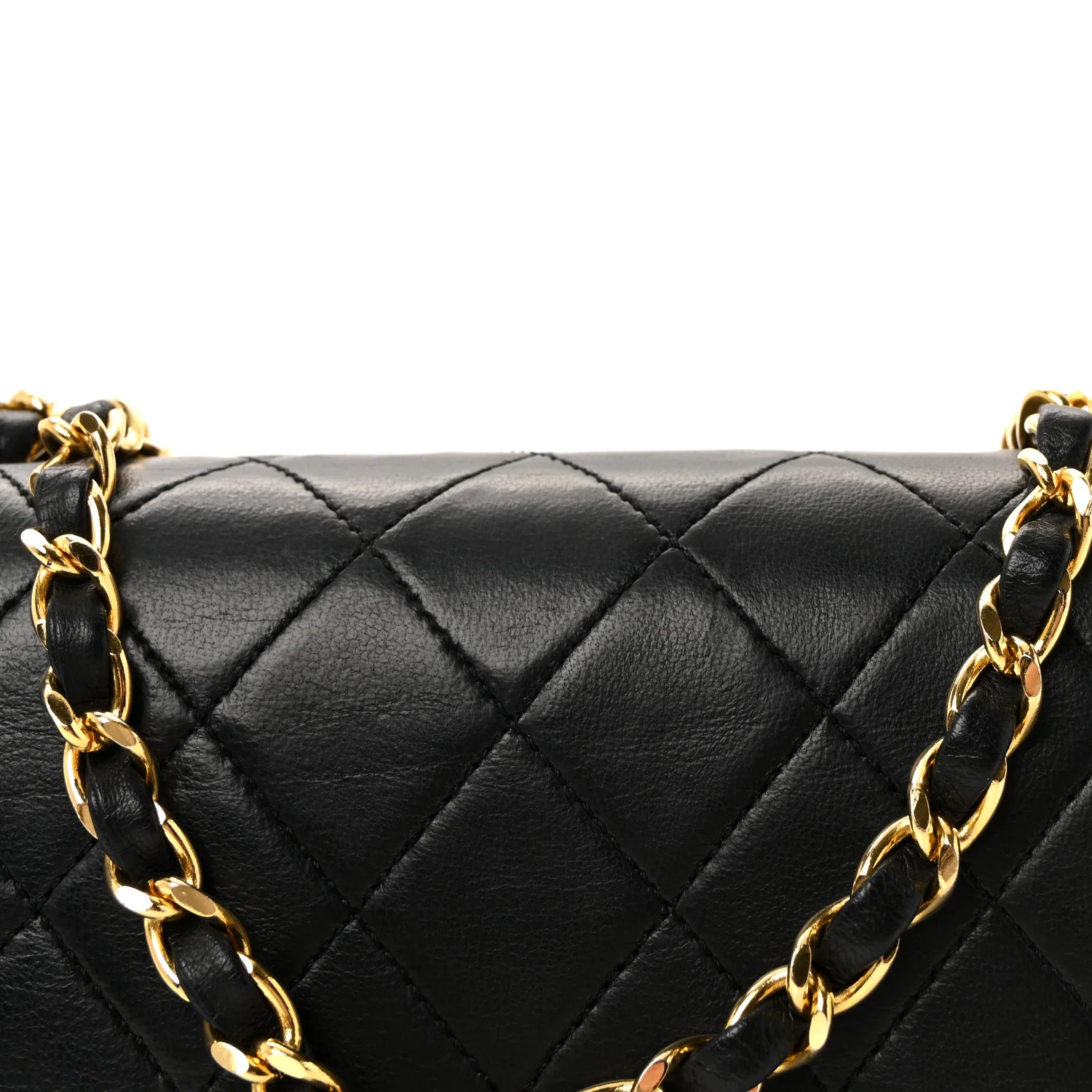 Lambskin Quilted Small Single Flap Black - Image 7