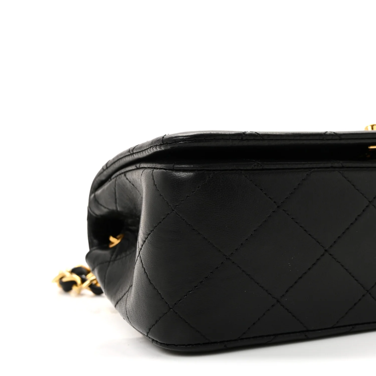 Lambskin Quilted Small Single Flap Black - Image 8