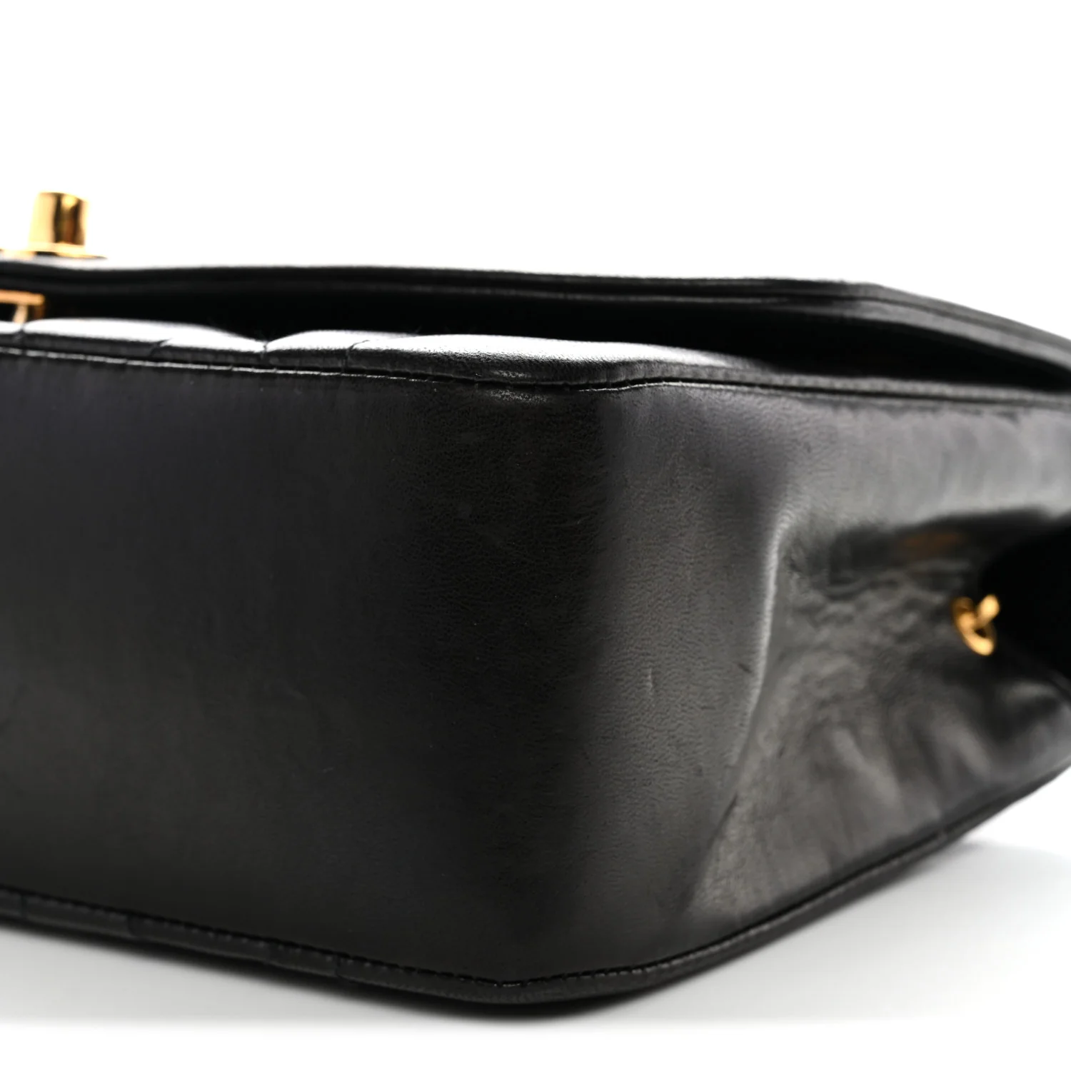 Lambskin Quilted Small Single Flap Black - Image 12