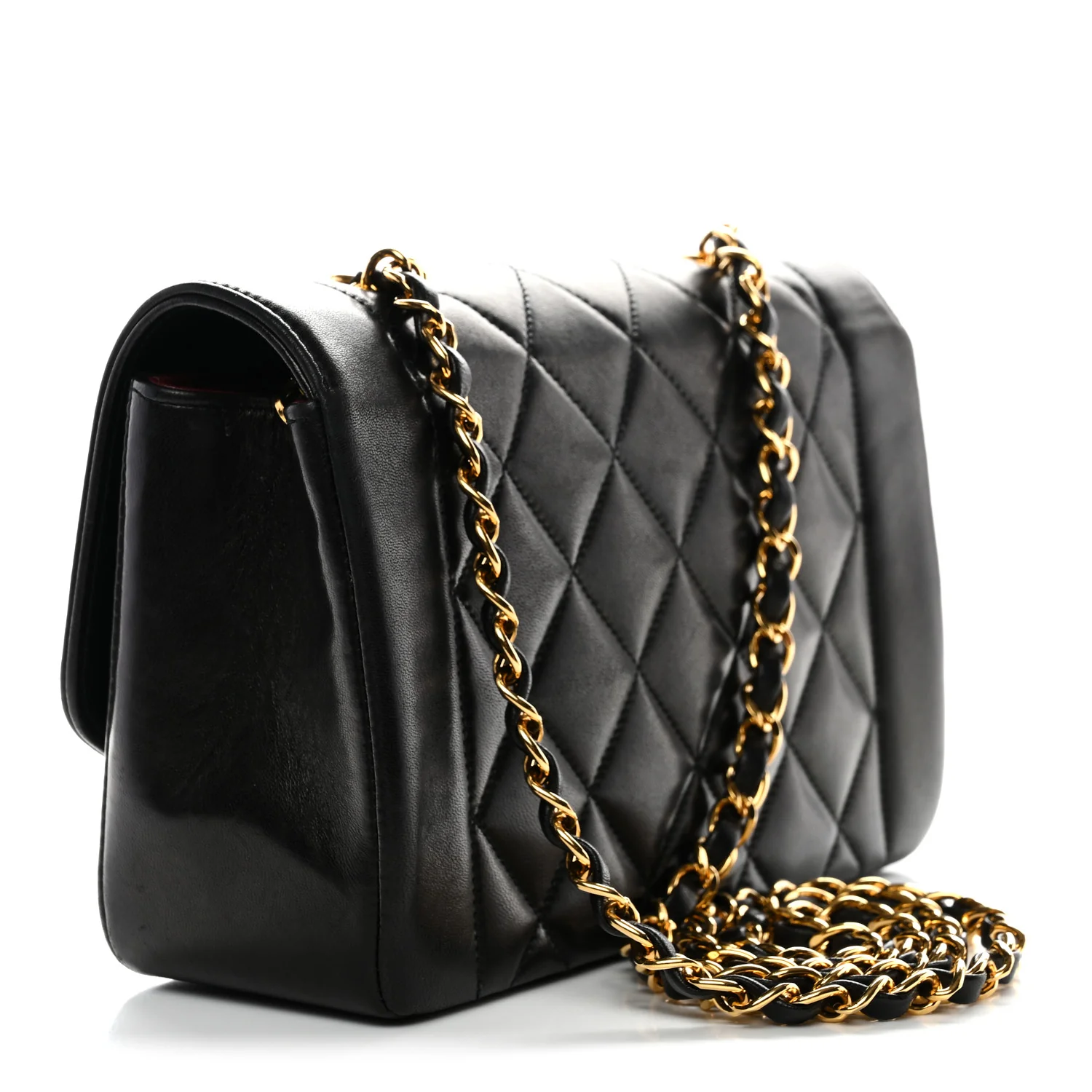 Lambskin Quilted Small Single Flap Black - Image 4