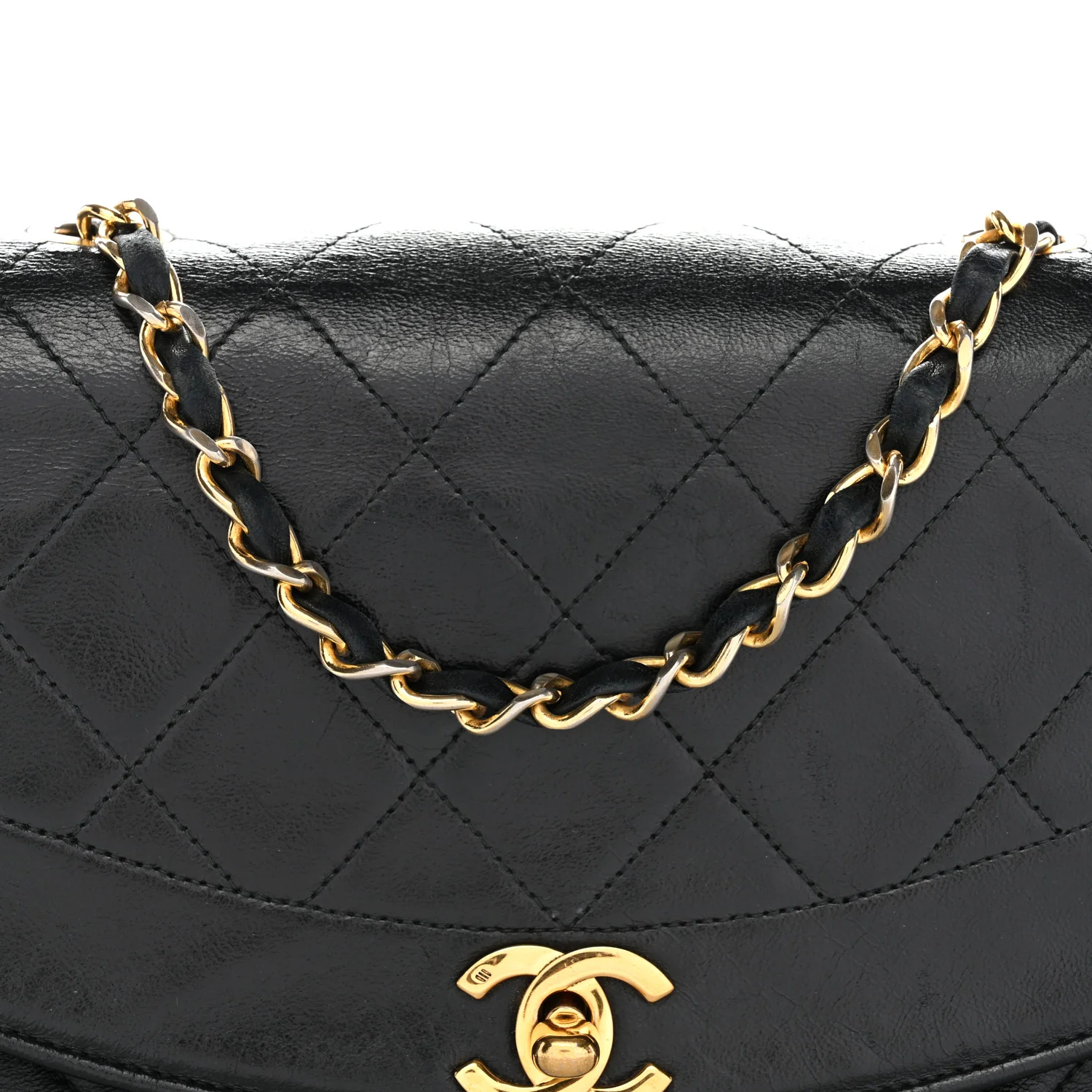 Lambskin Quilted Small Single Flap Black - Image 25