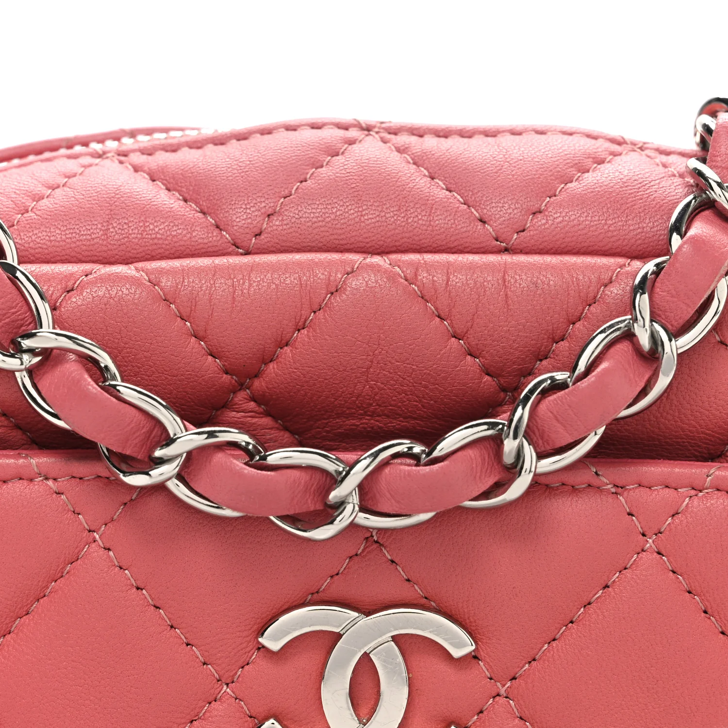 Lambskin Quilted Small Timeless Camera Case Pink - Image 8