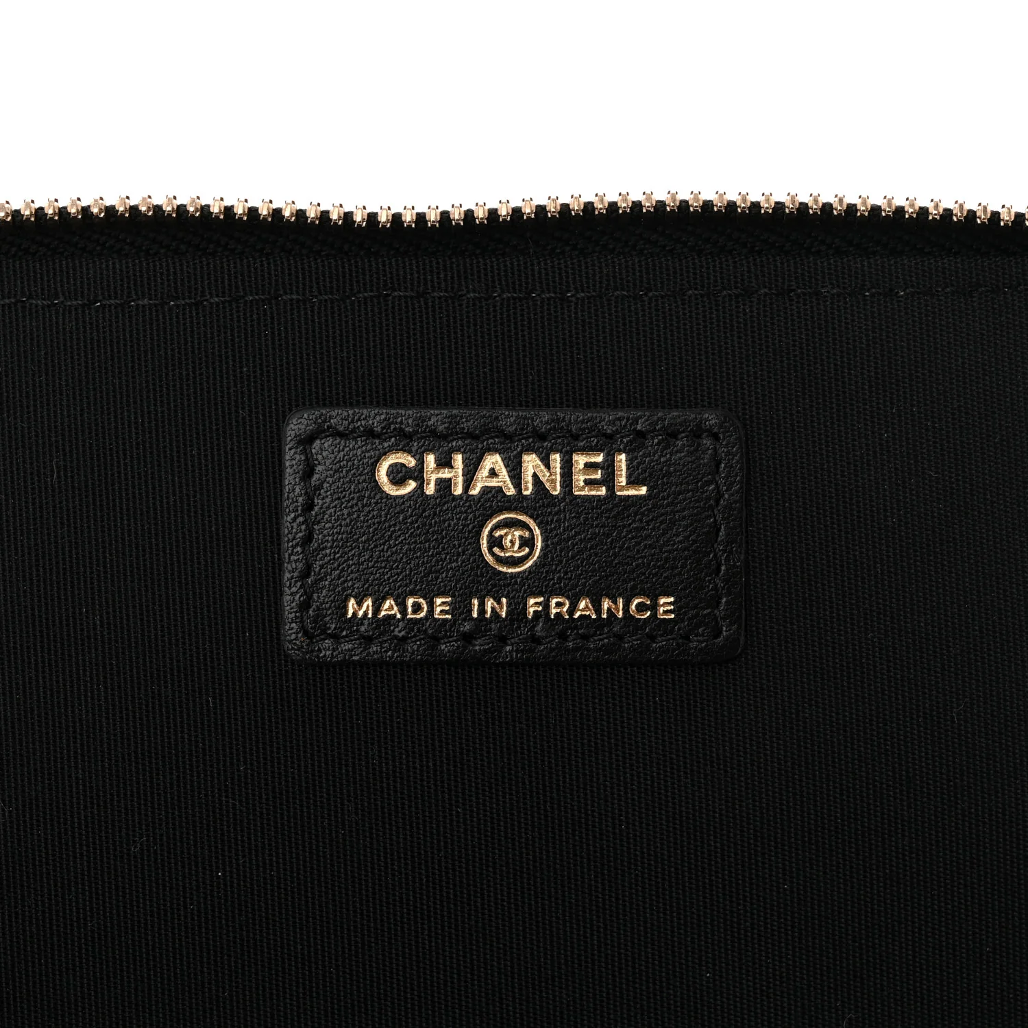 Lambskin Quilted Small Top Handle Vanity Case With Chain Black - Image 6