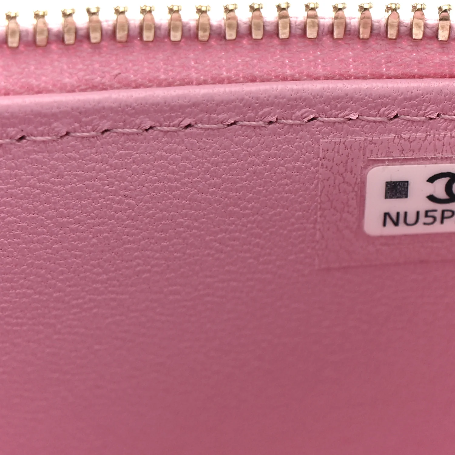 Lambskin Quilted Small Top Handle Vanity Case With Chain Pink - Image 8