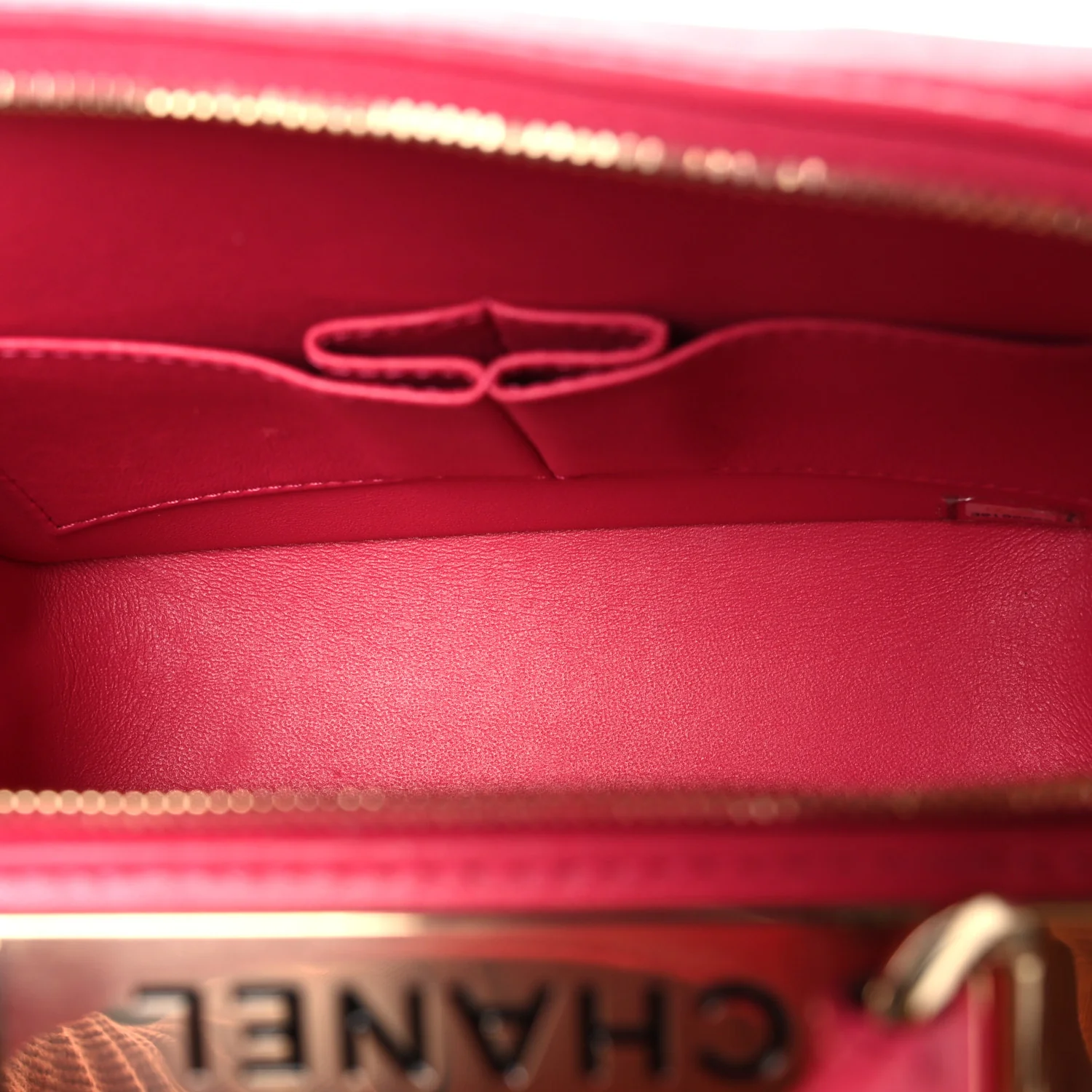 Lambskin Quilted Small Trendy CC Bowling Bag Pink - Image 6