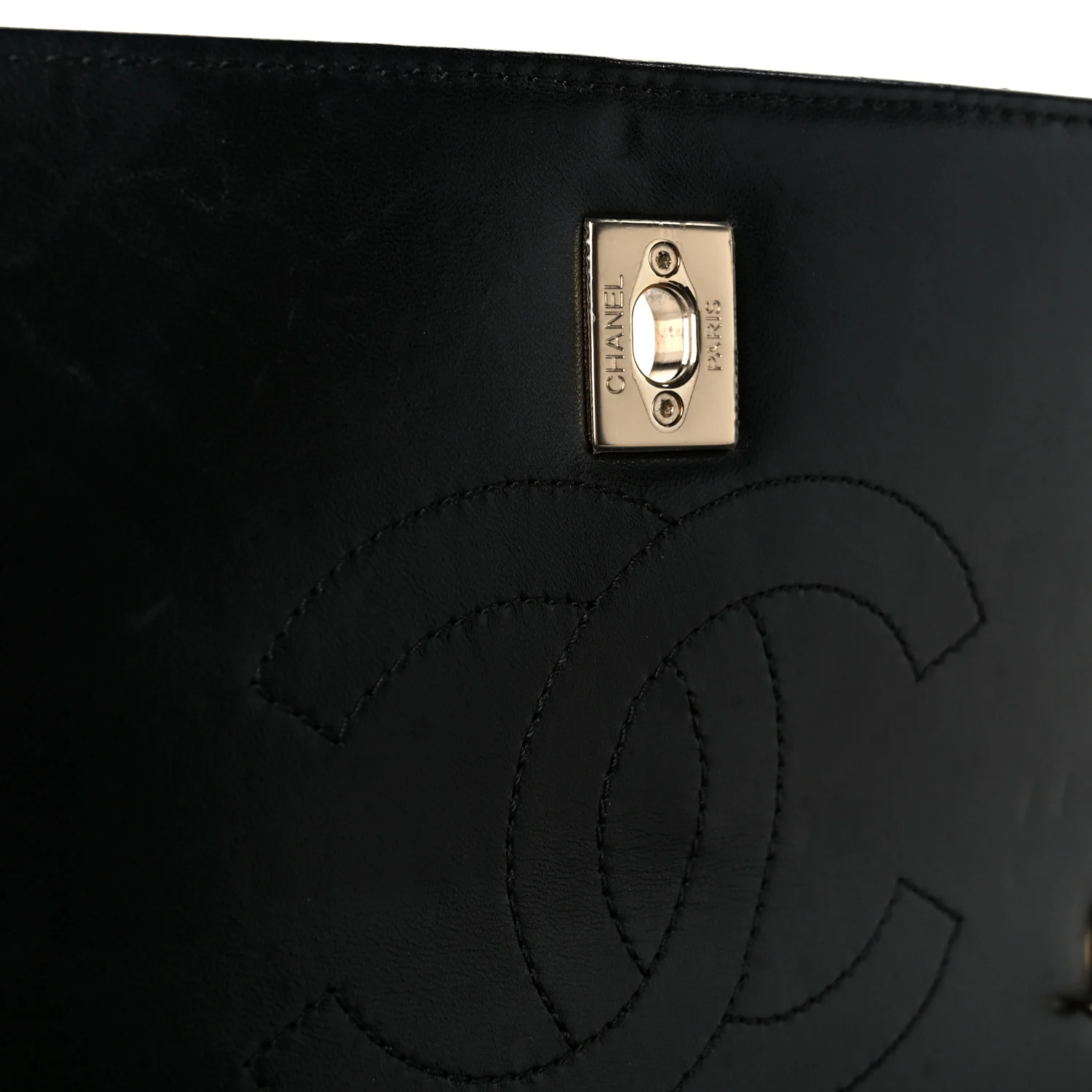 Lambskin Quilted Small Trendy CC Dual Handle Flap Bag Black - Image 7