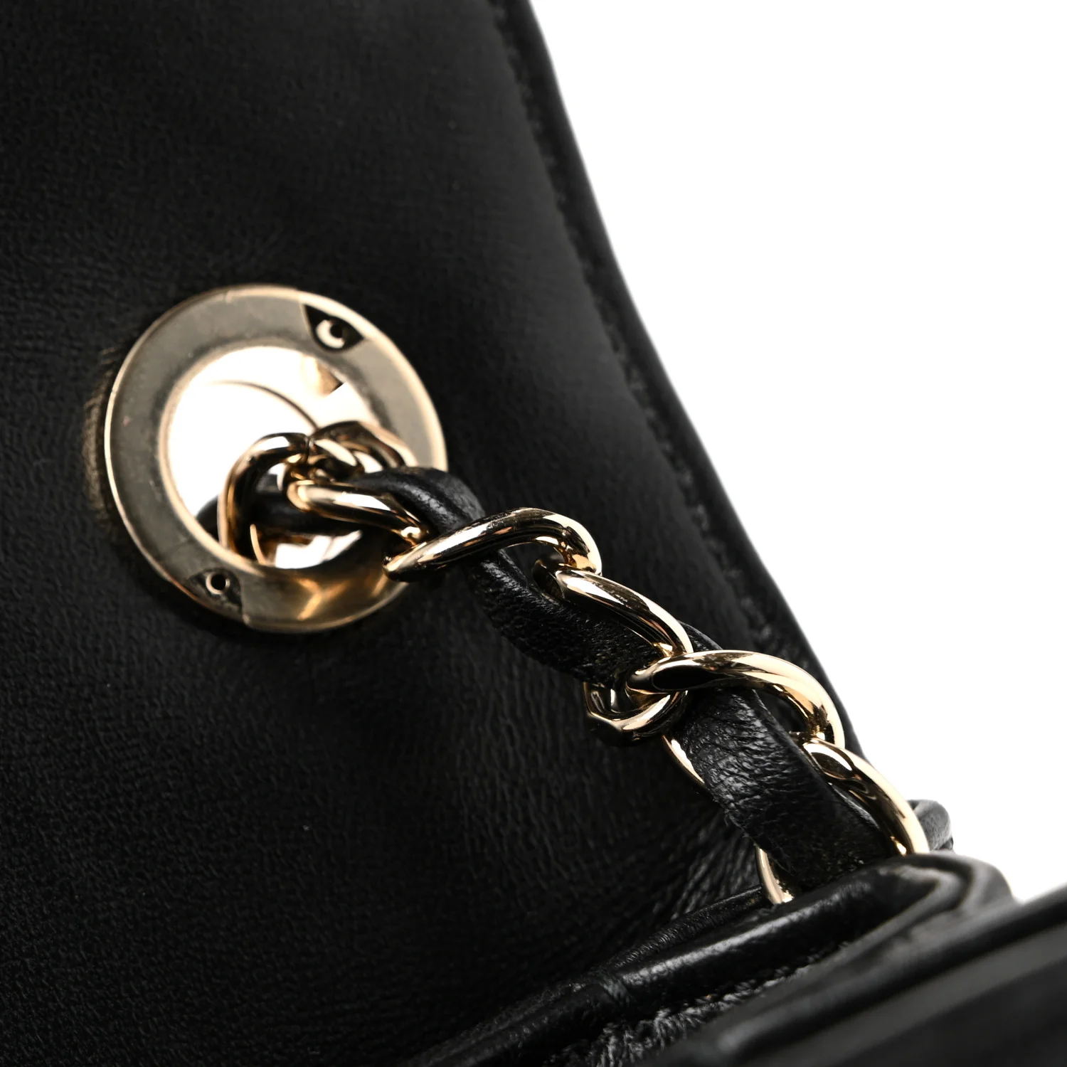 Lambskin Quilted Small Trendy CC Dual Handle Flap Bag Black - Image 35