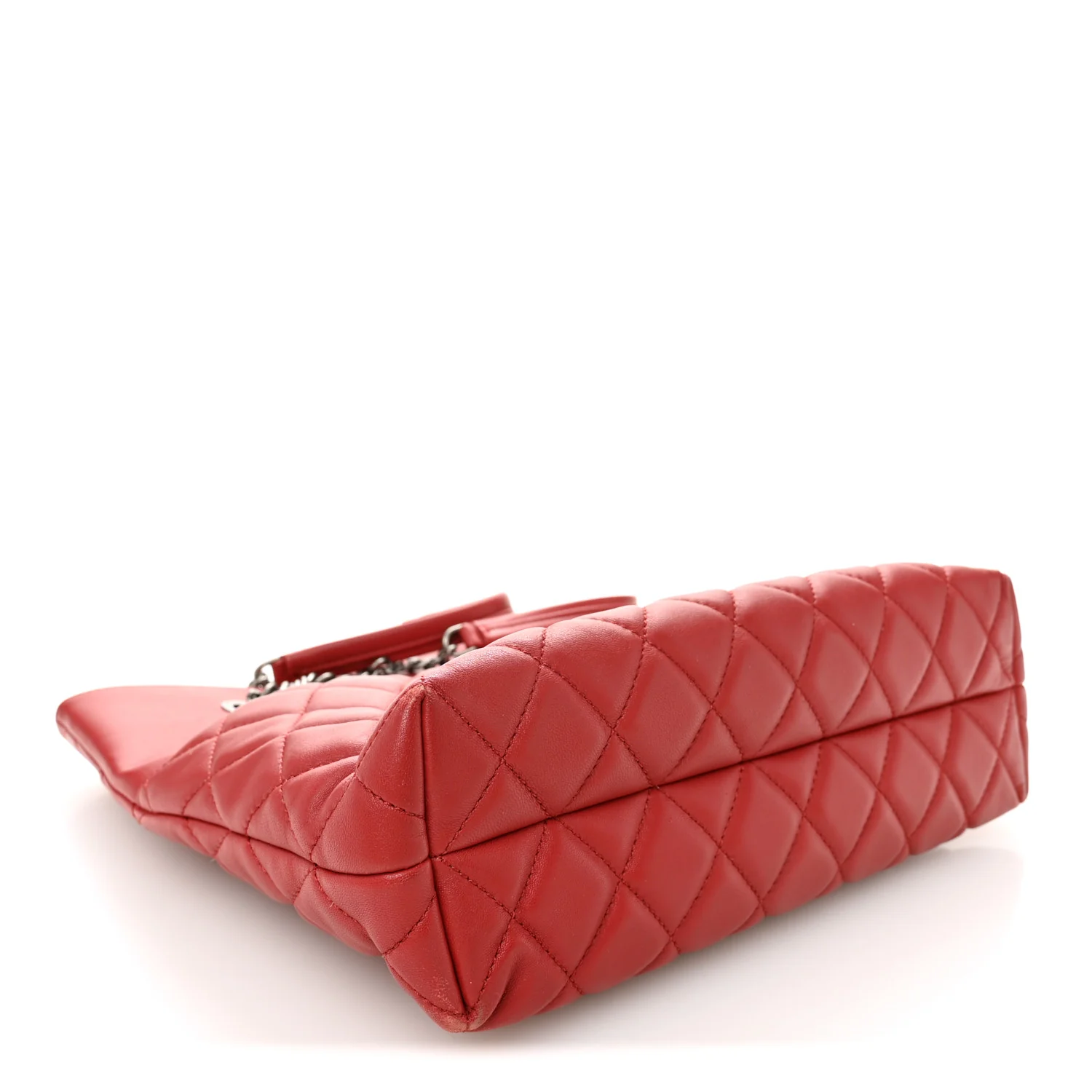 Lambskin Quilted Small Urban Delight Tote Red - Image 4