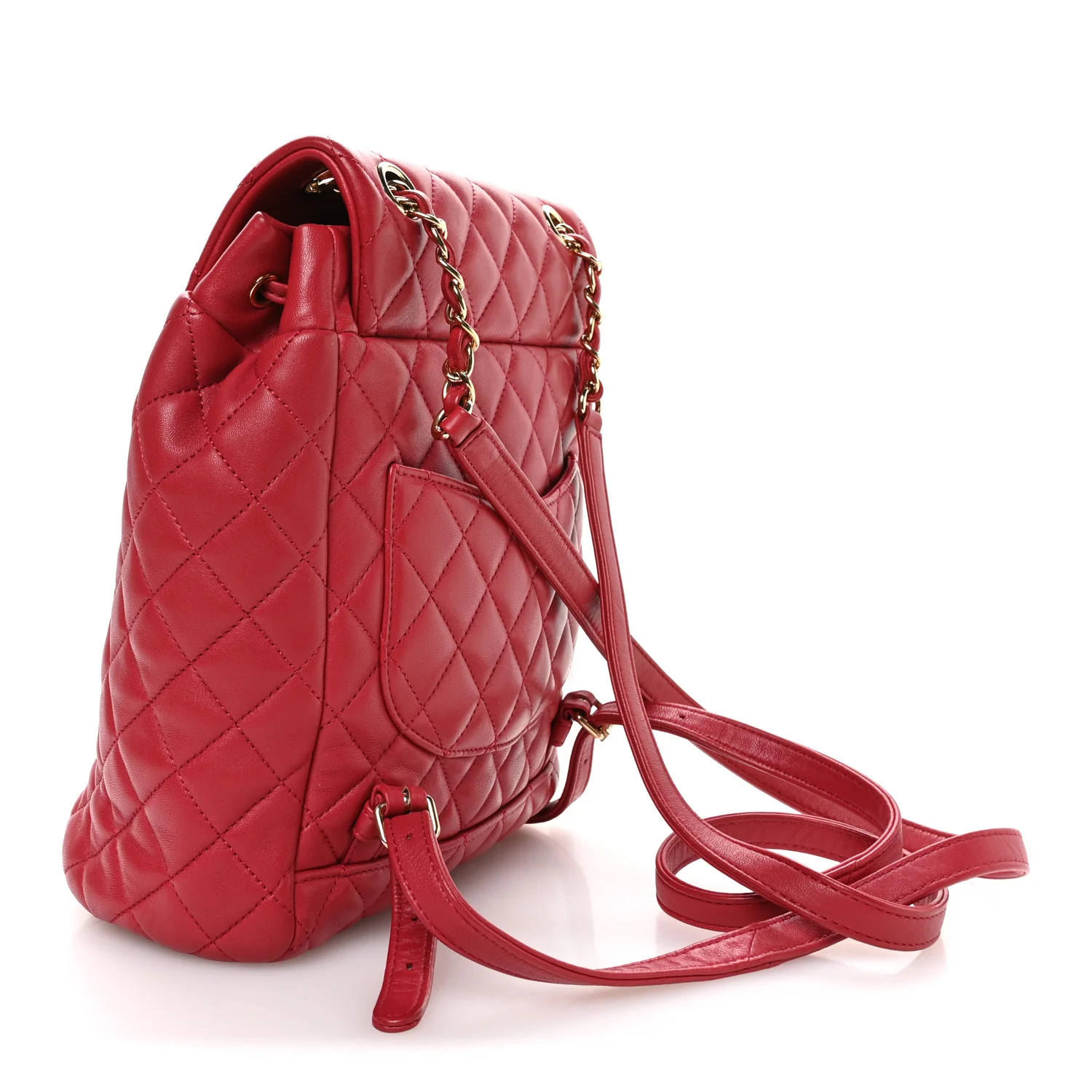 Lambskin Quilted Small Urban Spirit Backpack Dark Pink - Image 3