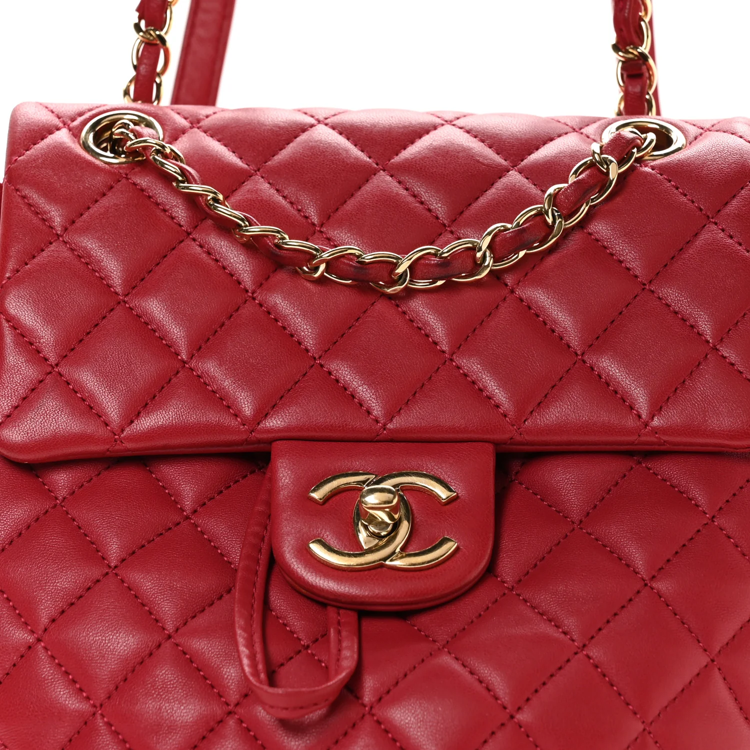 Lambskin Quilted Small Urban Spirit Backpack Dark Pink - Image 8