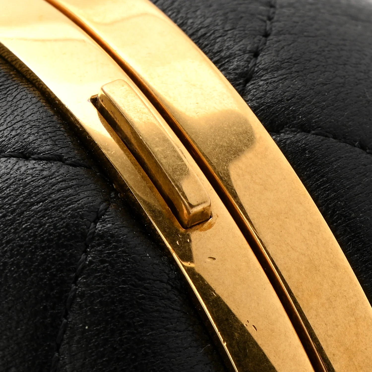 Lambskin Quilted Sphere Minaudiere Chain Clutch Black - Image 20