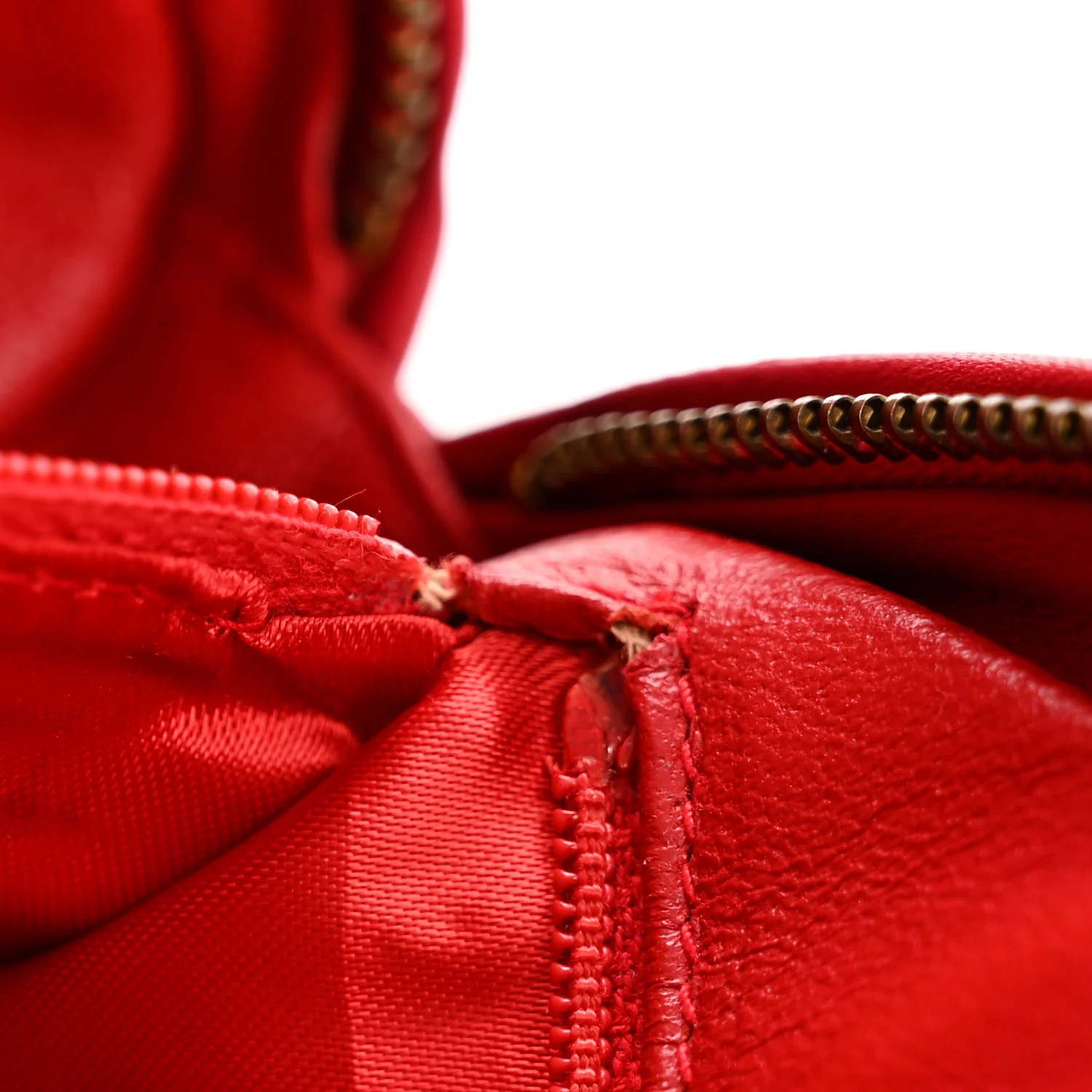 Lambskin Quilted Tassel Clutch Red - Image 13