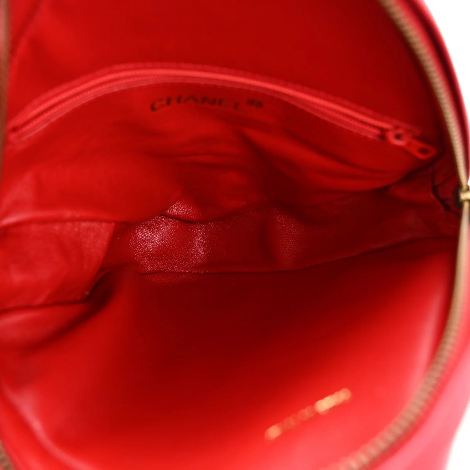Lambskin Quilted Tassel Clutch Red - Image 5