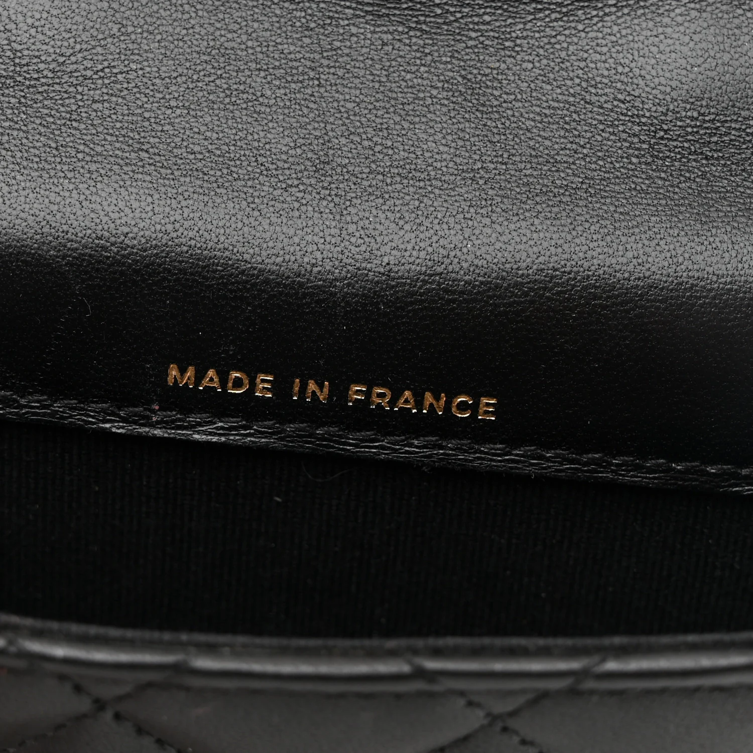 Lambskin Quilted Top Handle Flap Coin Purse With Chain Black - Image 6