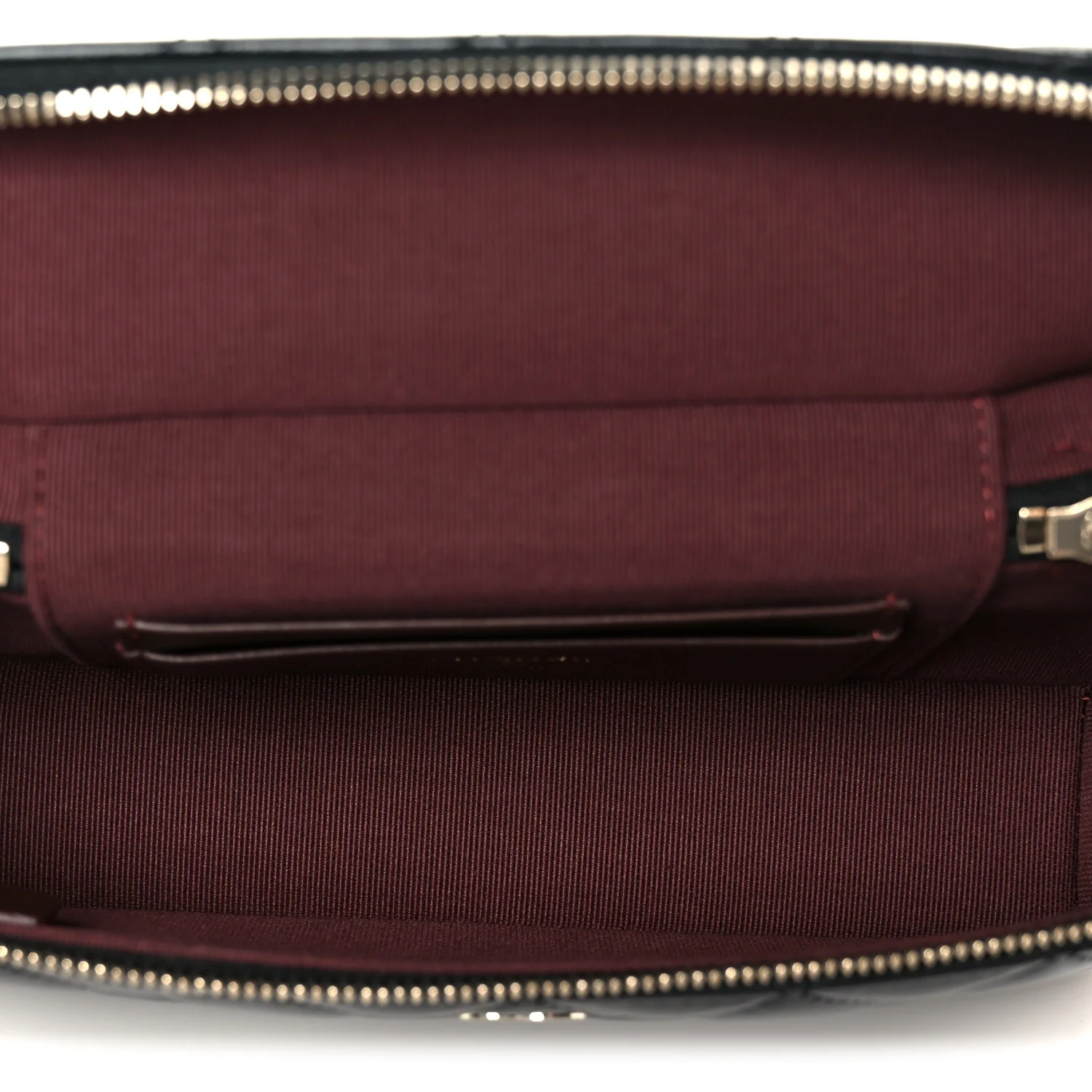 Lambskin Quilted Top Handle Slim Vanity With Chain Black - Image 5