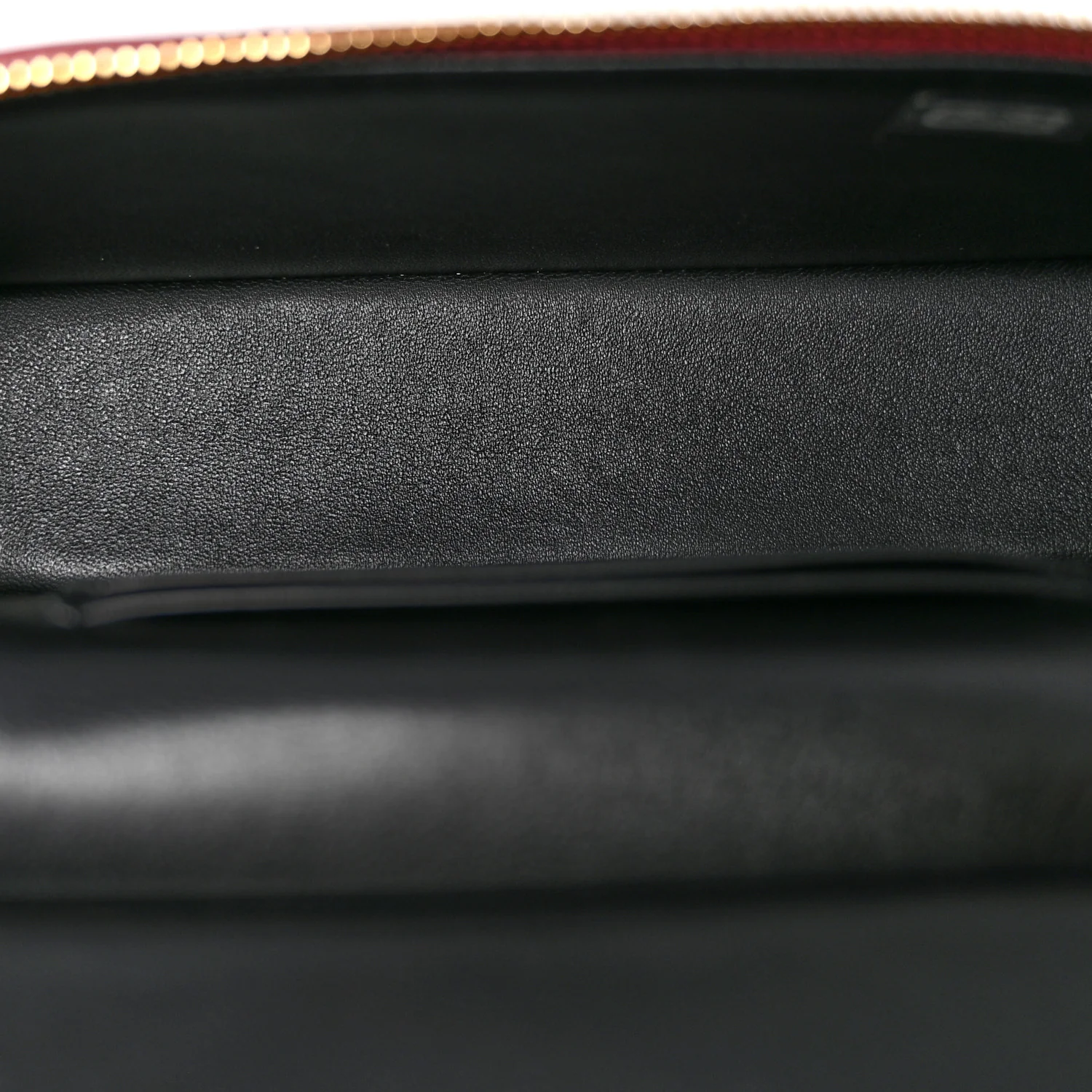 Lambskin Quilted Top Handle Slim Vanity With Chain Burgundy - Image 5