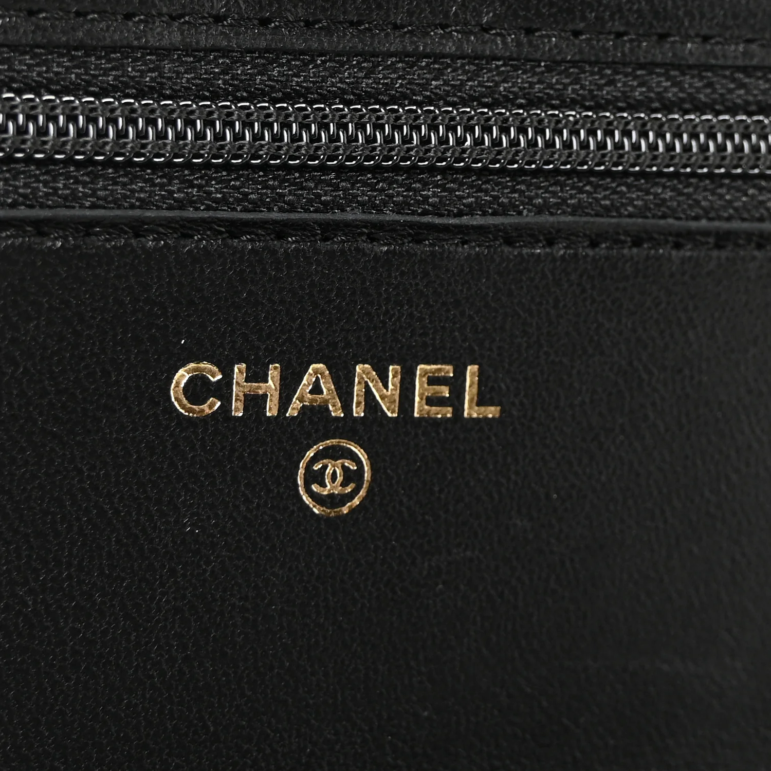 Lambskin Quilted Top Handle Trendy CC Wallet On Chain WOC Black - Image 11