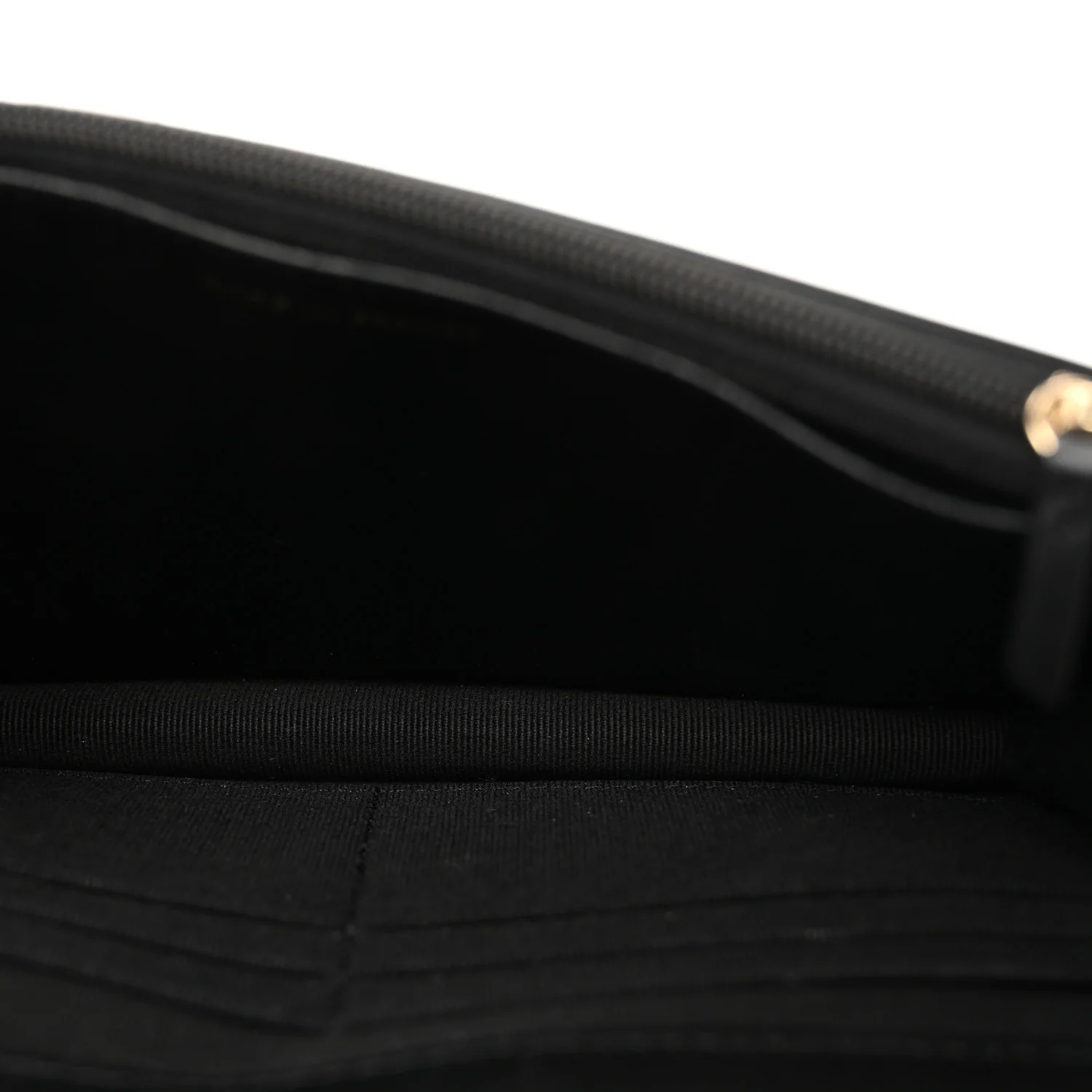 Lambskin Quilted Top Handle Trendy CC Wallet On Chain WOC Black - Image 9