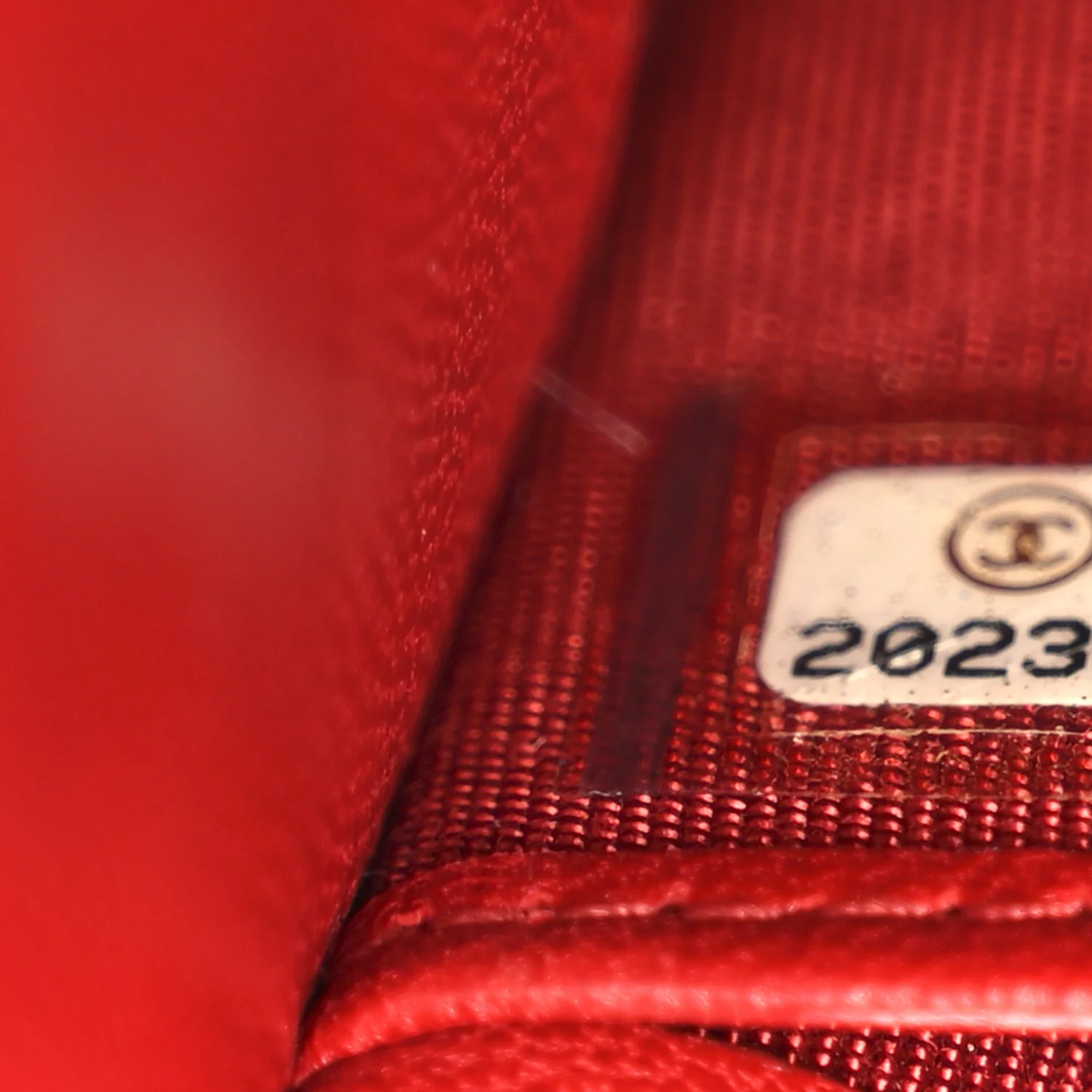 Lambskin Quilted Travel Case Red - Image 8