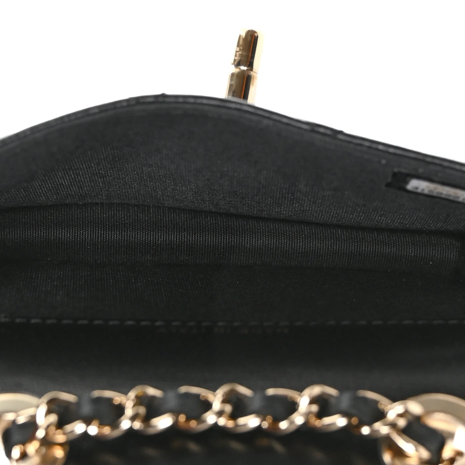 Lambskin Quilted Trendy CC Card Holder On Chain Black - Image 9