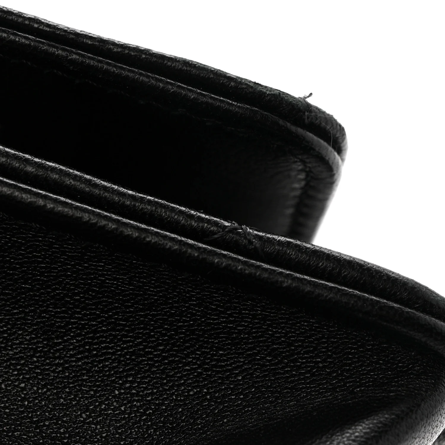 Lambskin Quilted Trendy CC Wallet On Chain WOC Black - Image 12