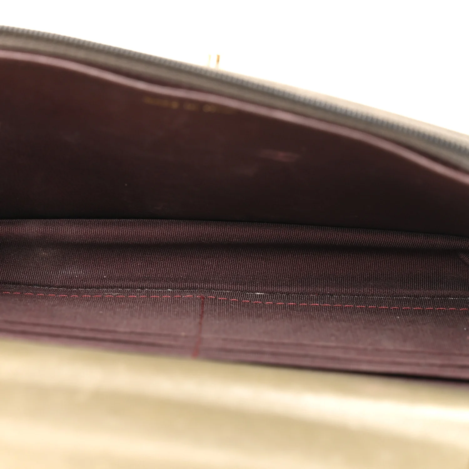 Lambskin Quilted Trendy CC Wallet On Chain WOC Green - Image 5